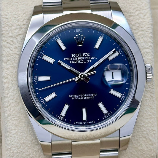 Datejust 41 Blue Sunburst Ref 126300 2022