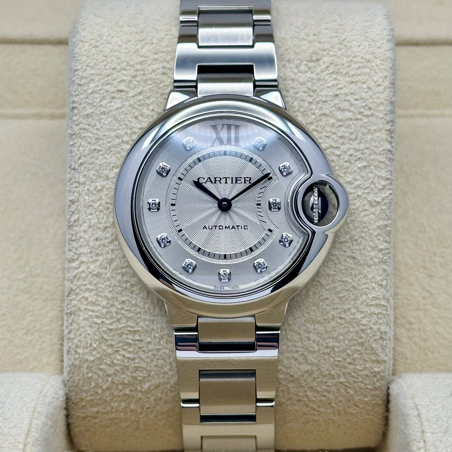 Ballon Bleu De Cartier Silver Guilloché Diamond Dial Ref W4BB0021 2022
