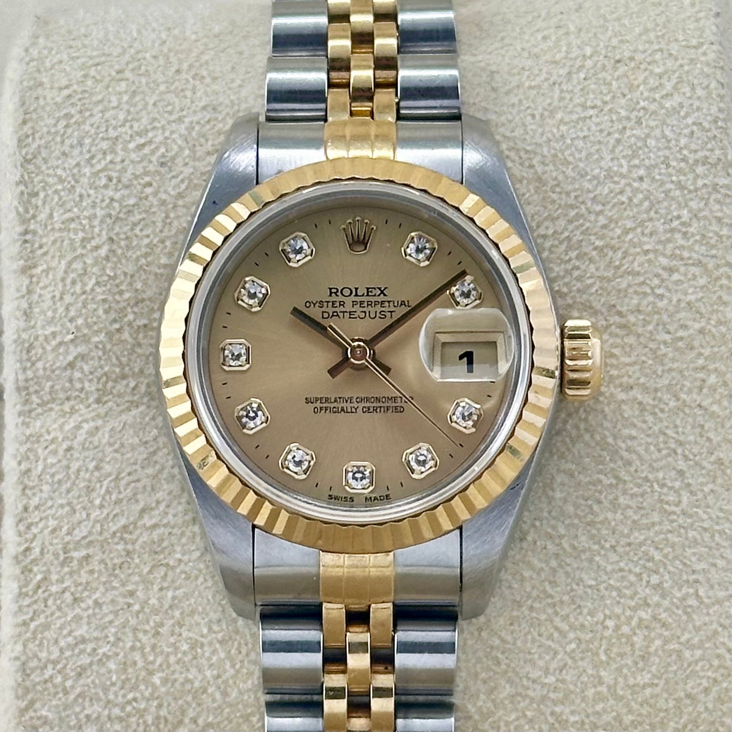 Lady-Datejust 26 Champagne Diamond Ref 69173G