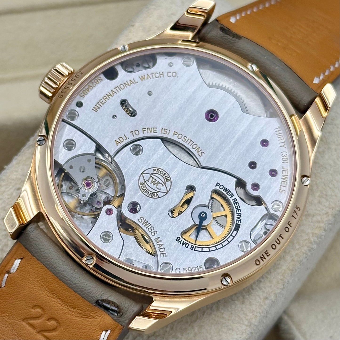 Portugieser Eight Days 75th Anniversary Limited Edition 18K Rose Gold Ref IW5102-06 2015