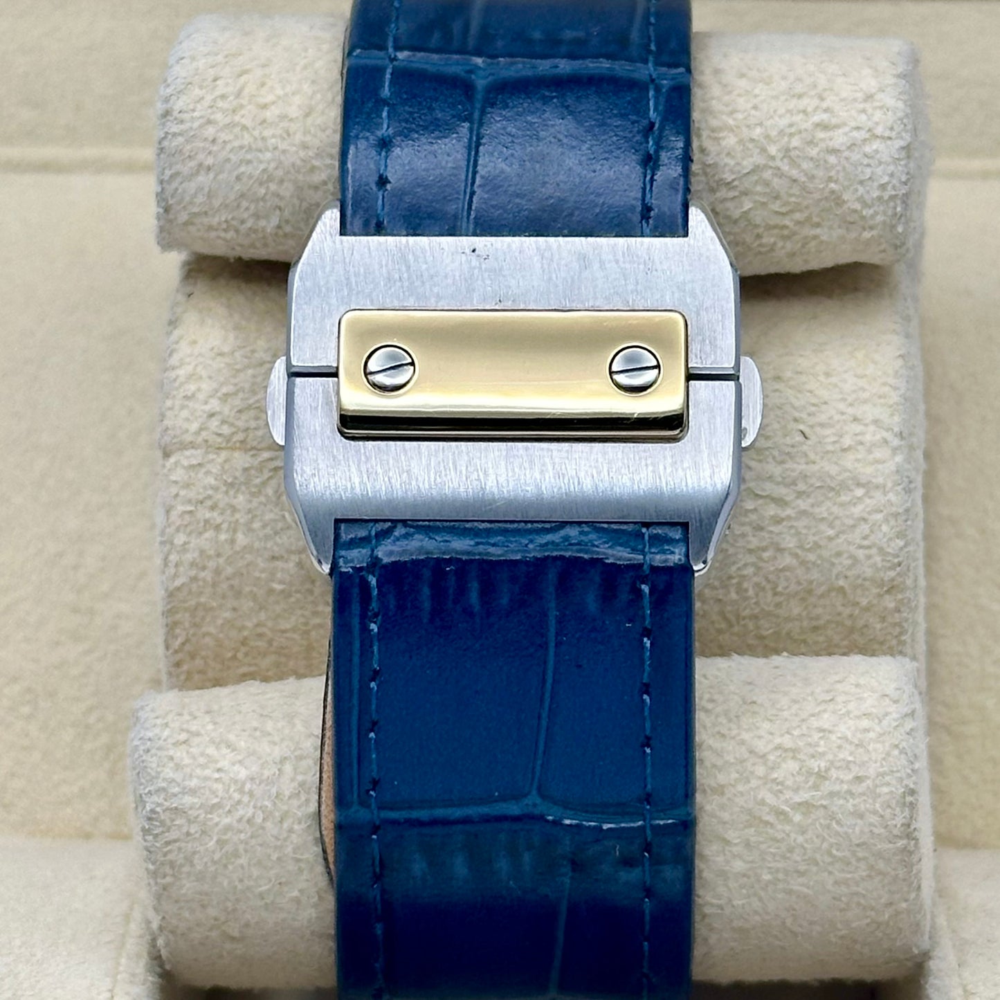 Santos 100 XL Automatic 18K Yellow Gold White Romans Ref 2656