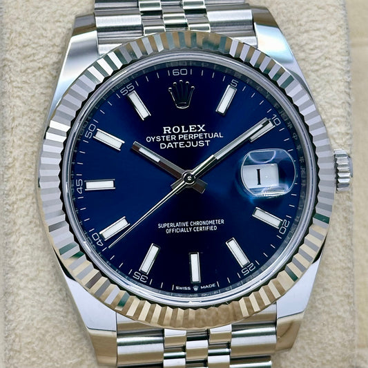 Datejust 41 Sunburst Blue 18K White Gold Ref 126334 2020