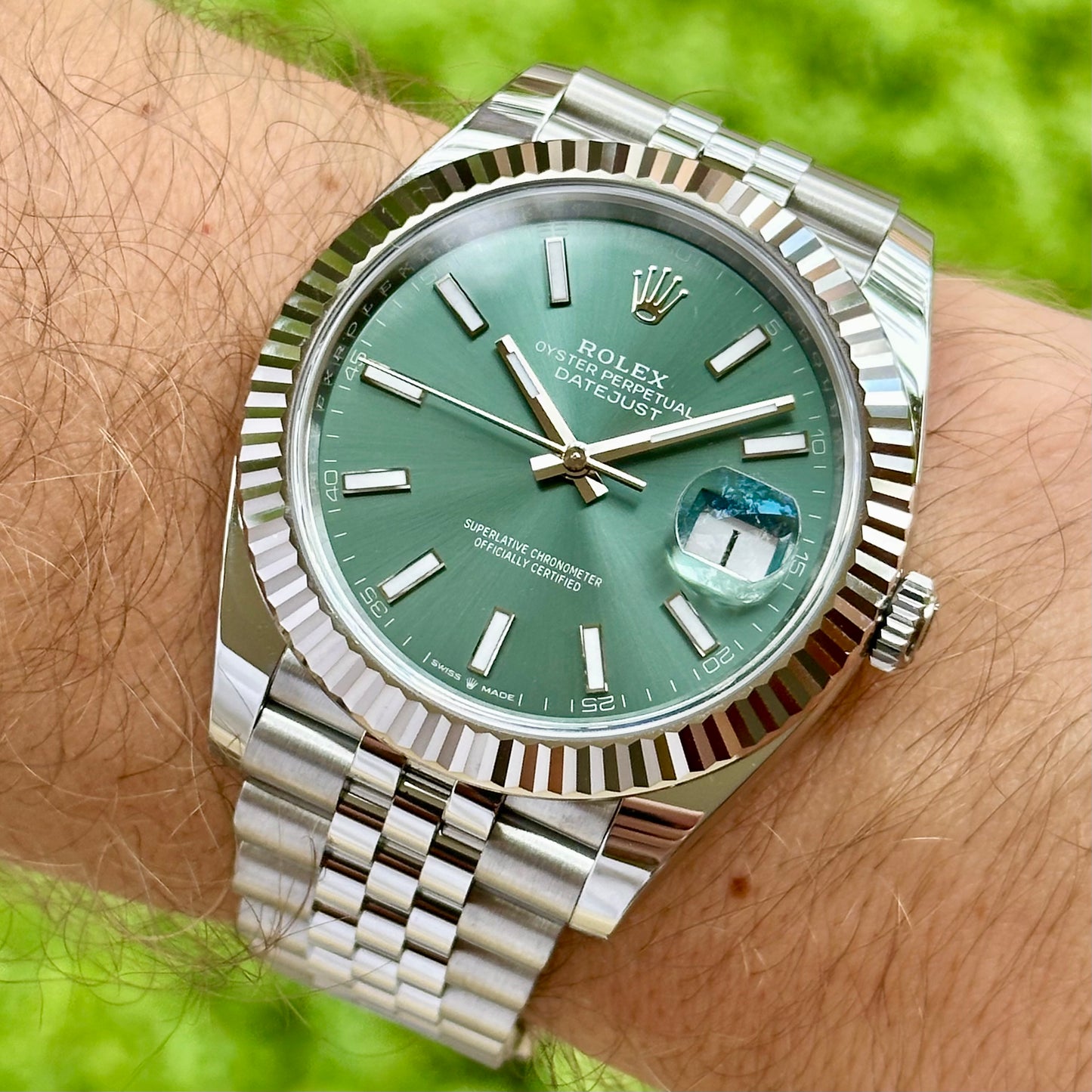 Datejust 41 Mint Green 18K White Gold Ref 126334 2025