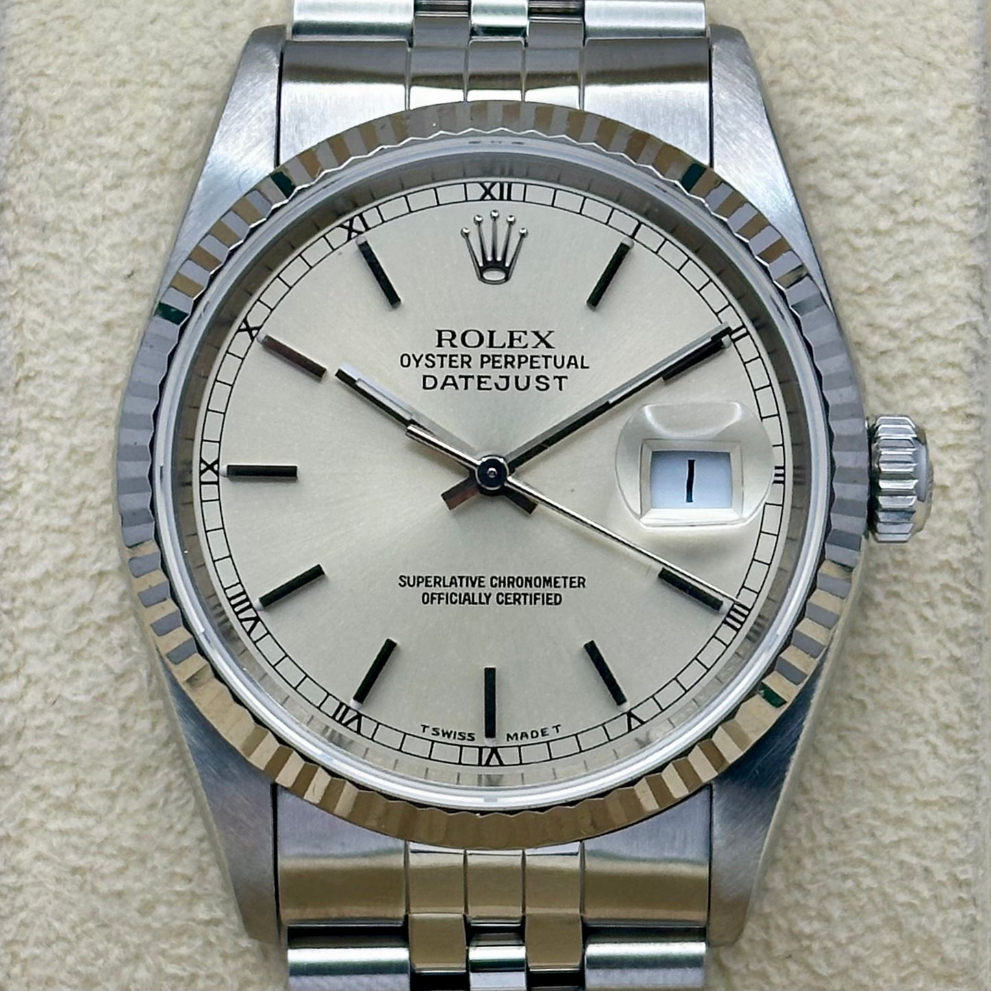 Datejust 36 Sunburst Silver Ref 16234 1996