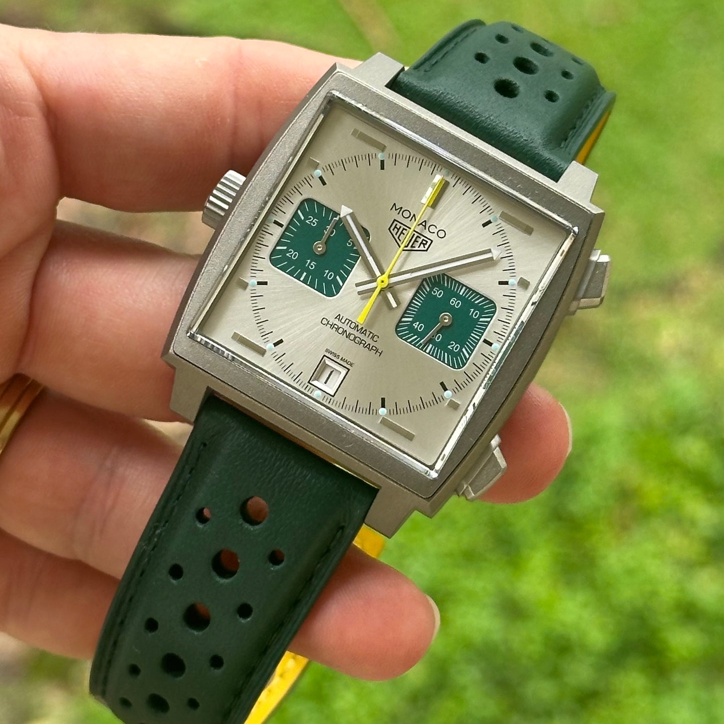 Monaco Chronograph Titanium Racing Green Limited Edition Ref CAW218E.FC6565 2024