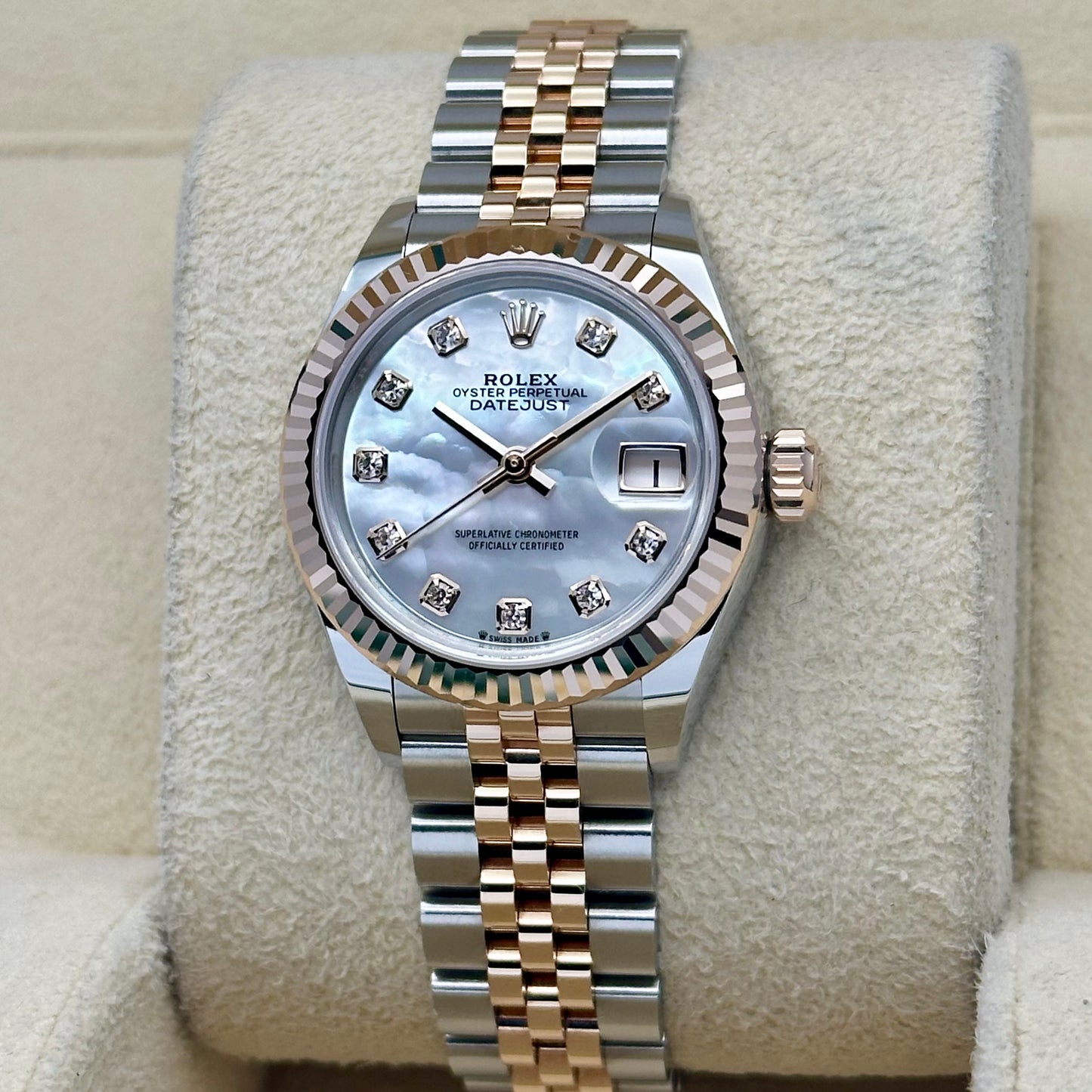 Lady-Datejust 28 18K Rose Gold Mother Of Pearl Diamond Ref 279171 2022