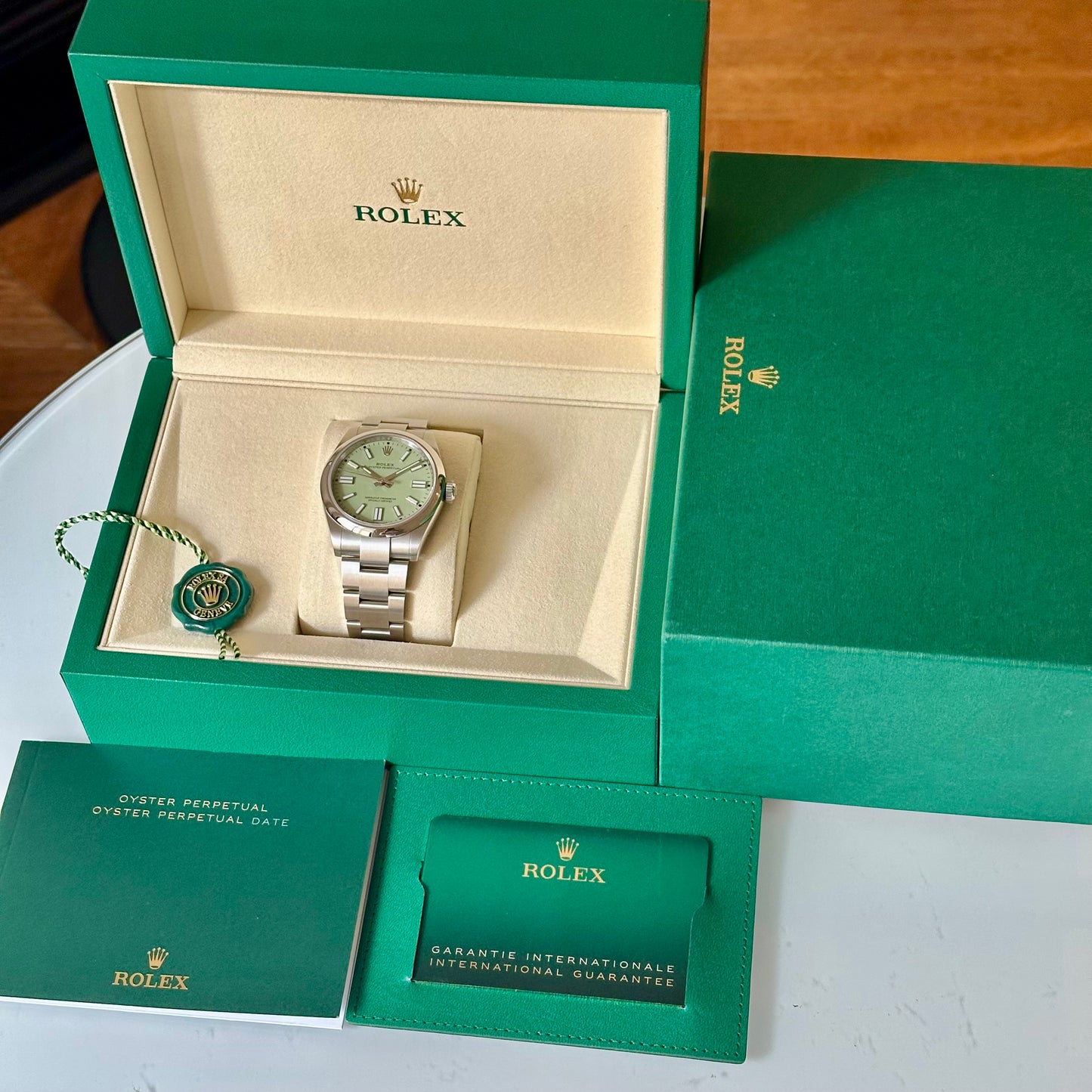 Oyster Perpetual 41 Pistachio Dial Ref 134300 2025