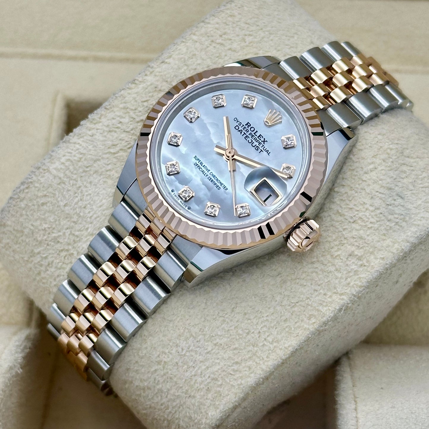 Lady-Datejust 28 18K Rose Gold Mother Of Pearl Diamond Ref 279171 2022