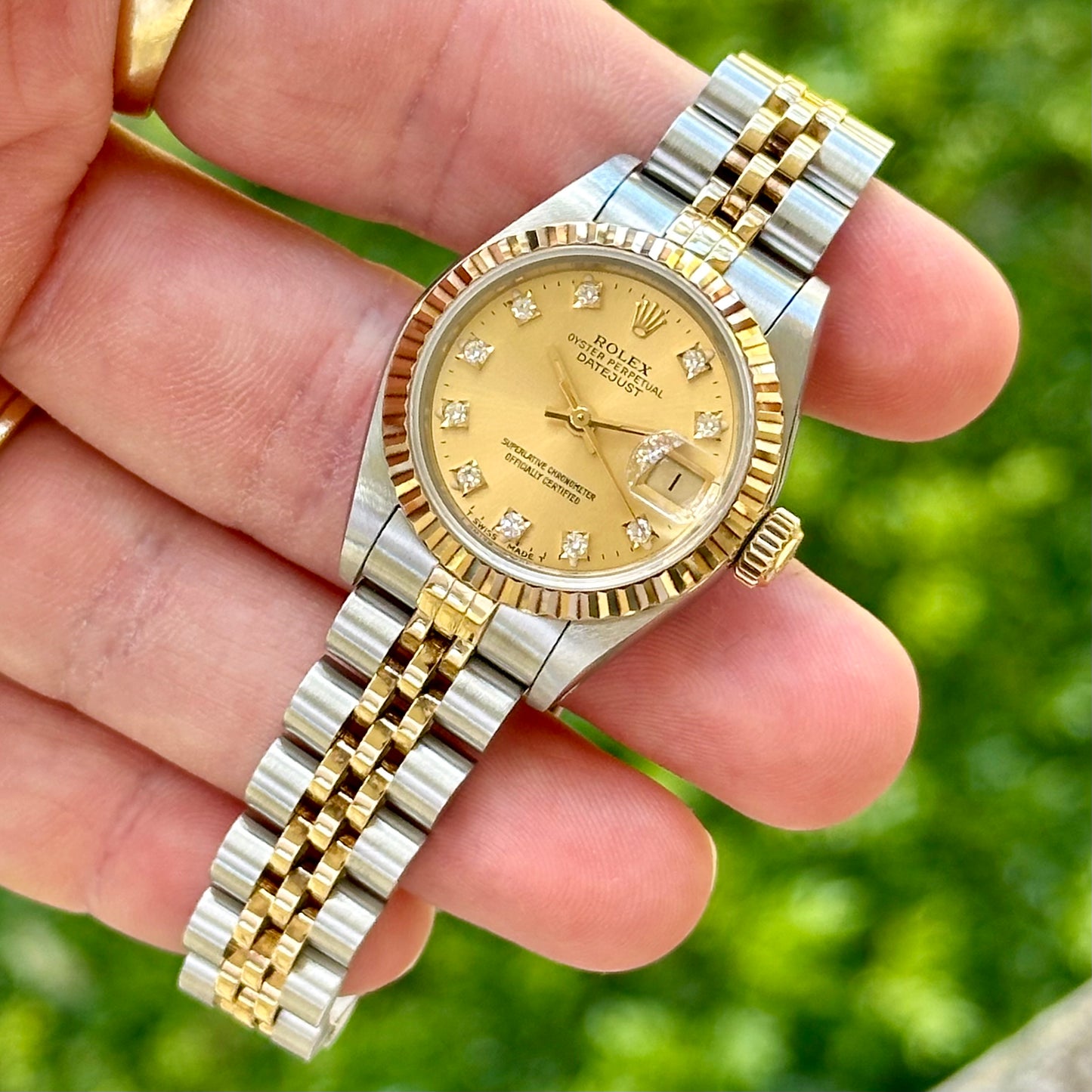 Lady-Datejust 26 Champagne Diamond Ref 69173G