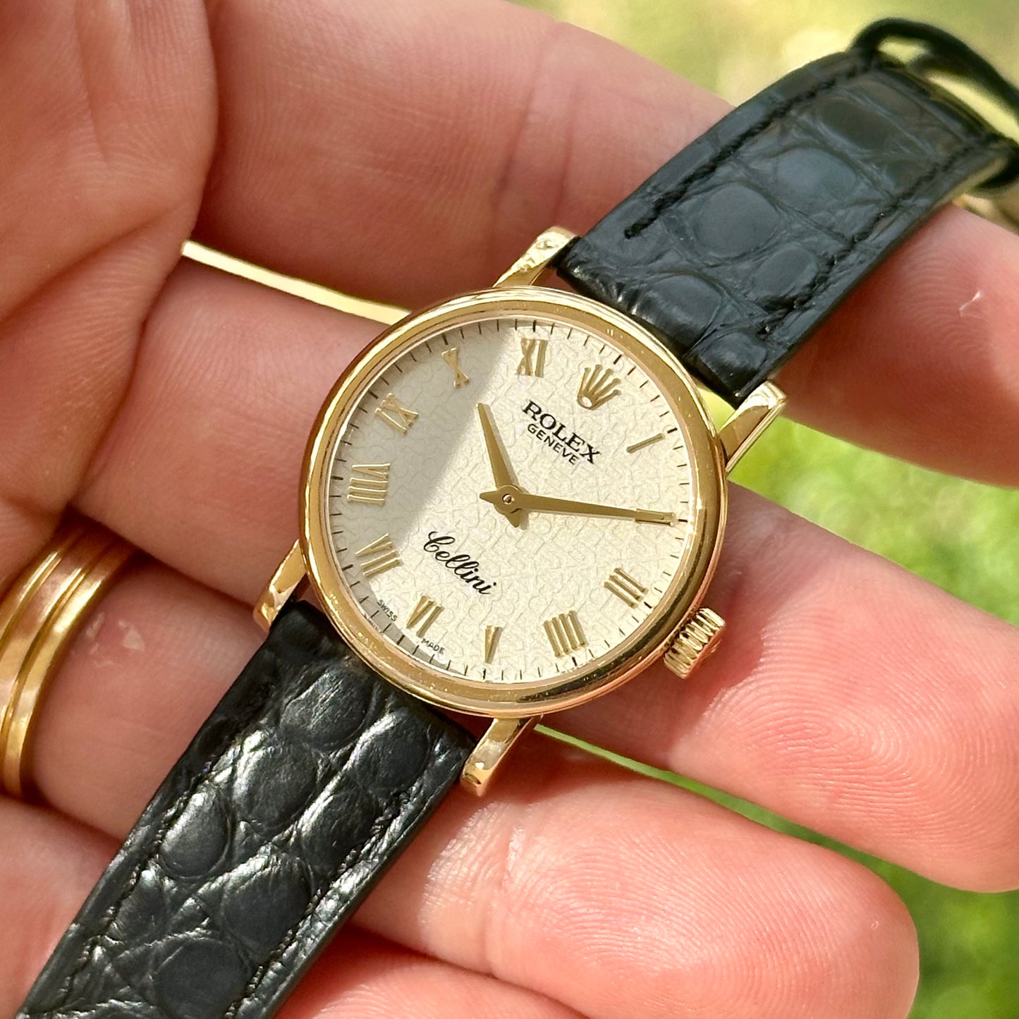 Cellini 18K Yellow Gold White Romans Ref 6110/8 2013