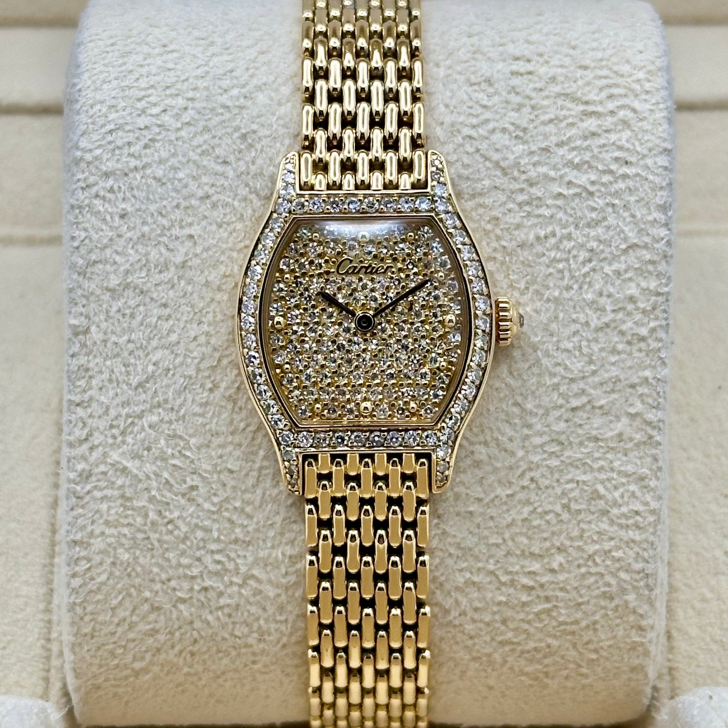 Tortue Pave Diamond 18K Yellow Gold Ref 66036 1991