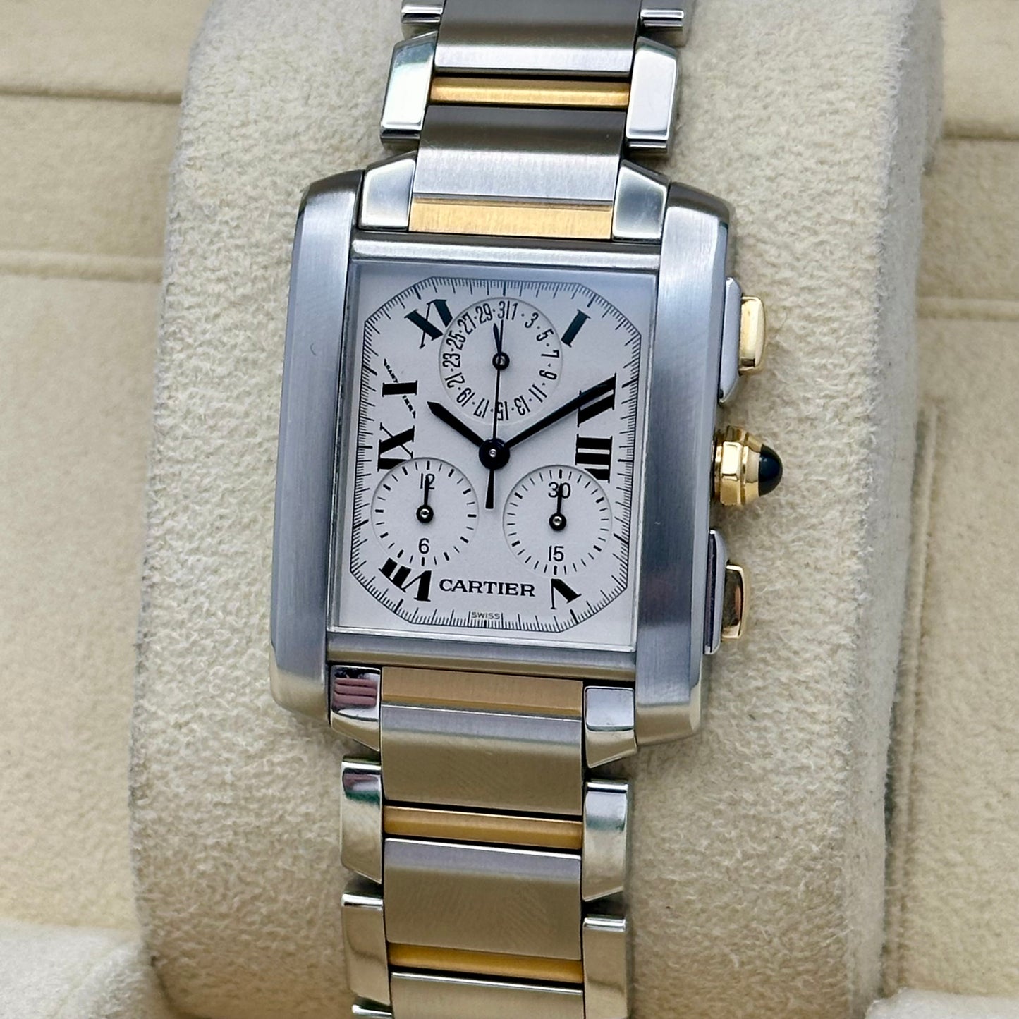 Tank Française Chronograph 18K Yellow Gold Ref 2303
