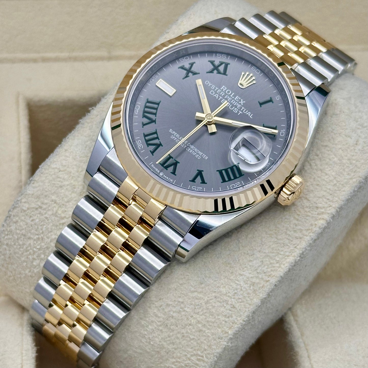 Datejust 36 Wimbledon 18K Yellow Gold Ref 126233 2025