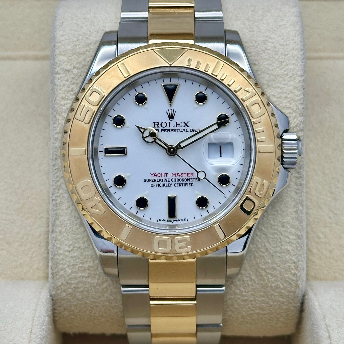 Yacht-Master 40 White Onyx Dial 18K Yellow Gold Ref 16623 2024 RSC