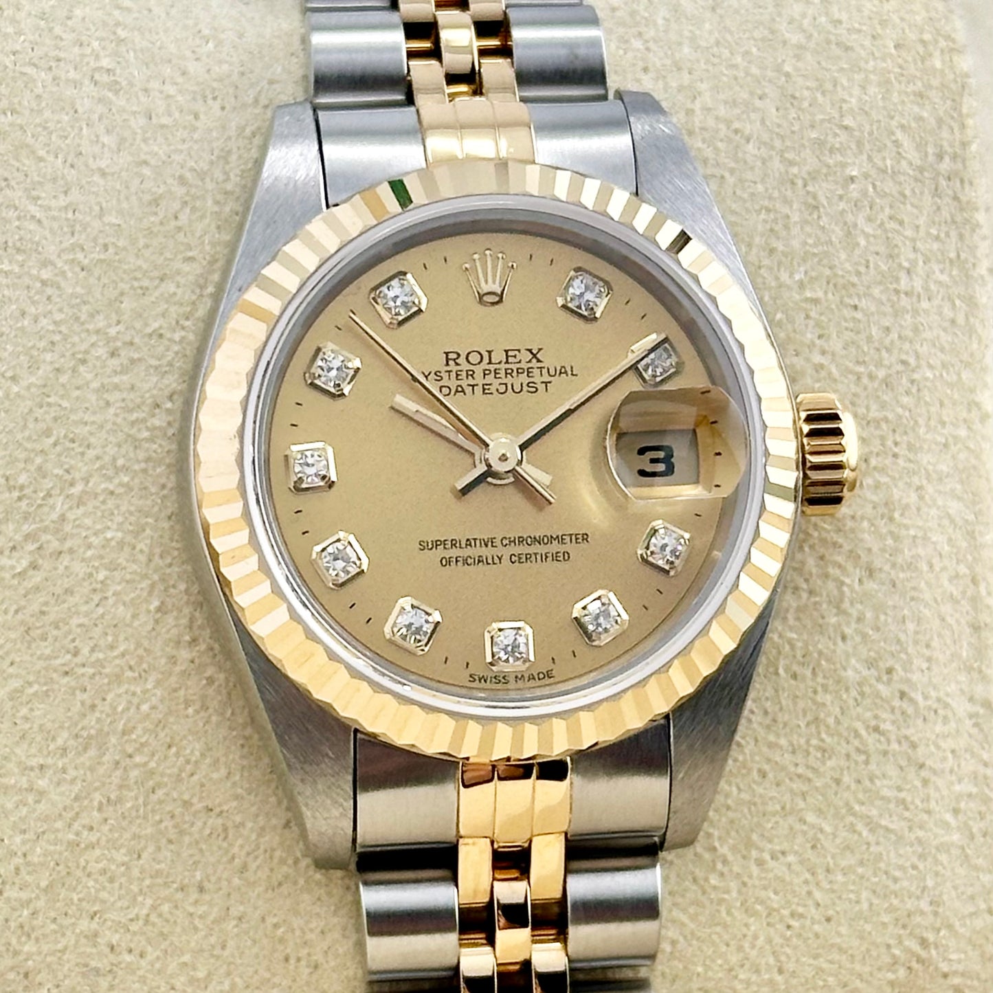 Lady-Datejust 26 Champagne Big Diamond Ref 79173 2000