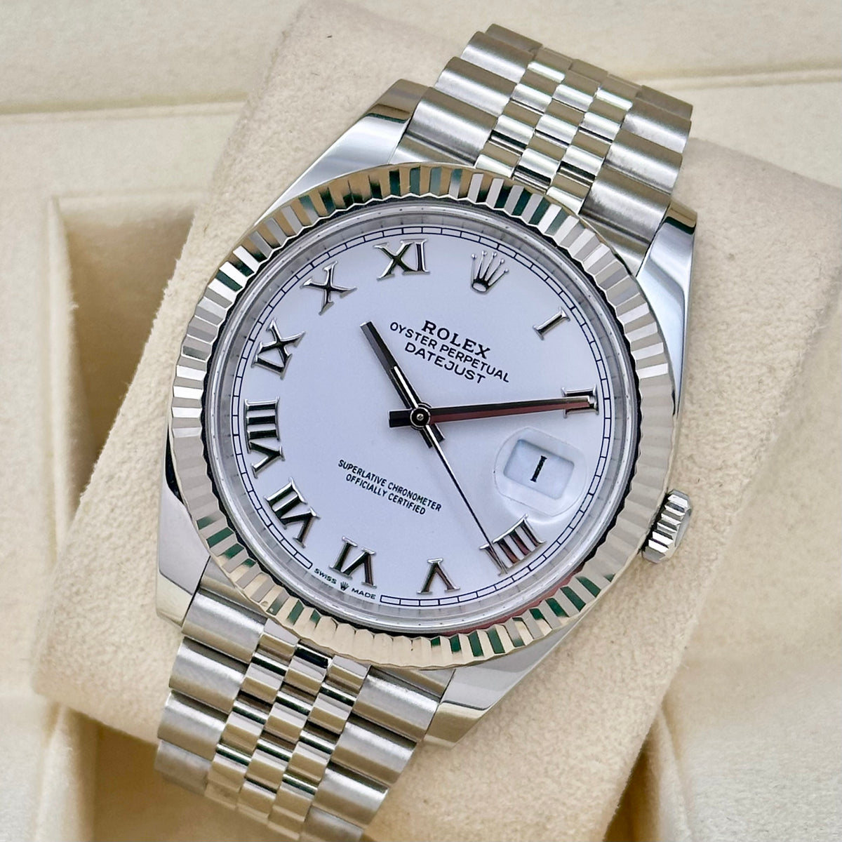 Datejust 41 White Romans 18K White Gold Ref 126334 2021