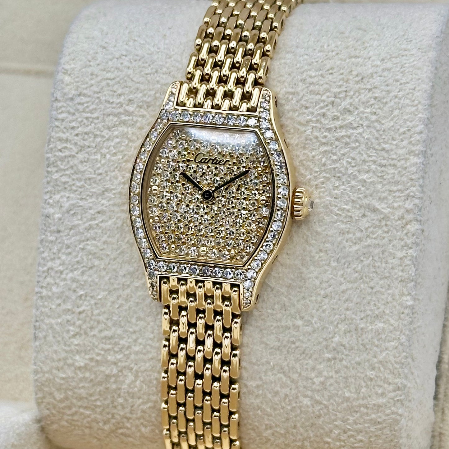 Tortue Pave Diamond 18K Yellow Gold Ref 66036 1991