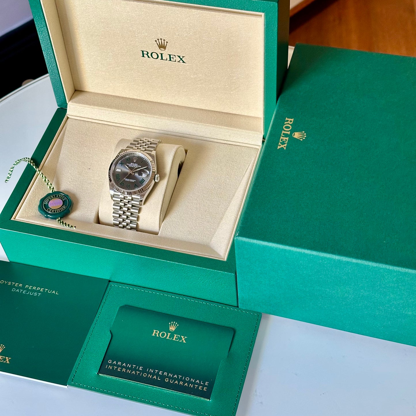 Datejust 36 Wimbledon 18K White Gold Ref 126234 2026