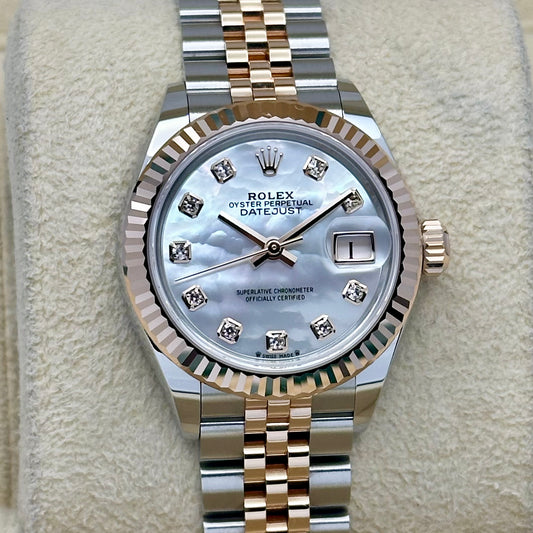 Lady-Datejust 28 18K Rose Gold Mother Of Pearl Diamond Ref 279171 2022