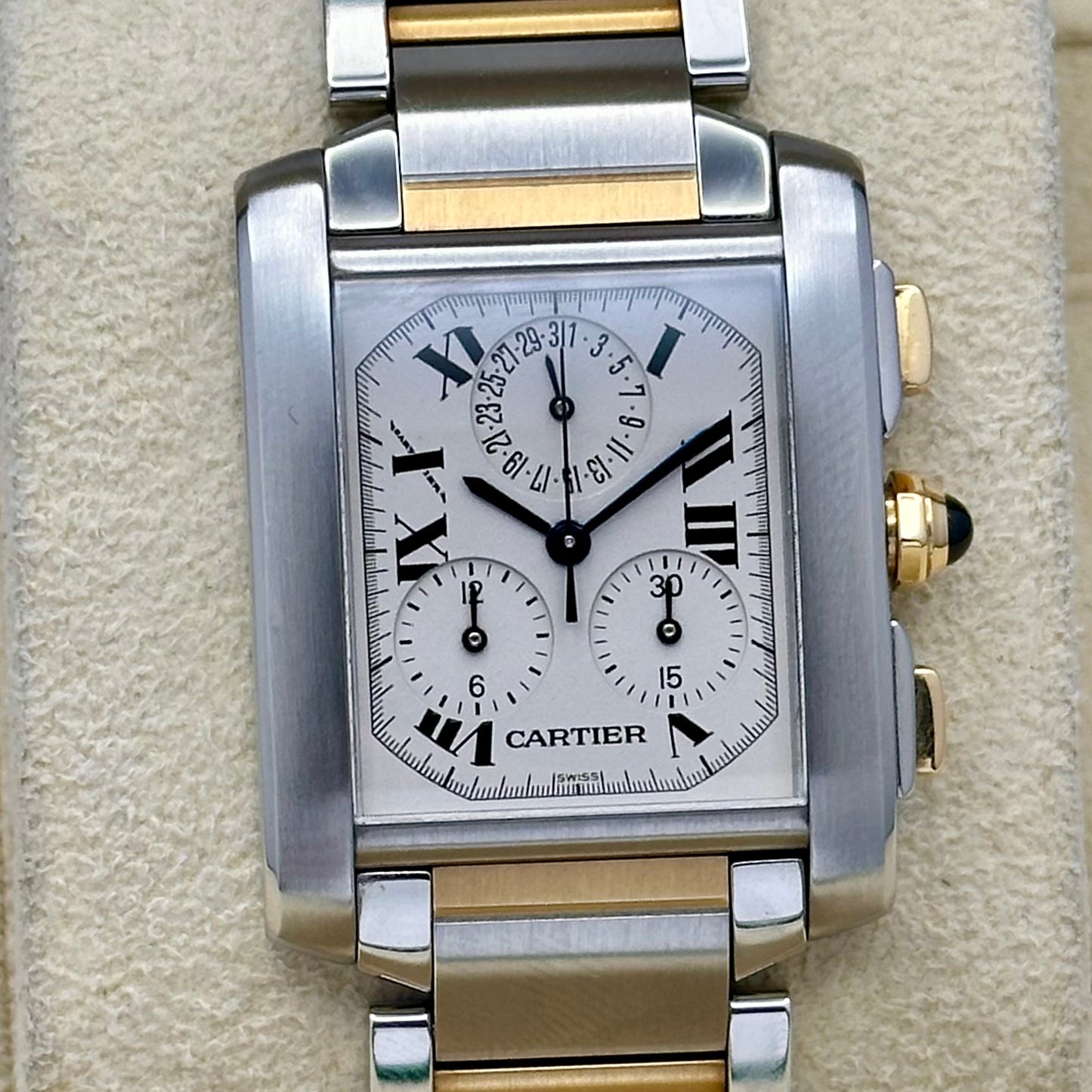 Tank Française Chronograph 18K Yellow Gold Ref 2303
