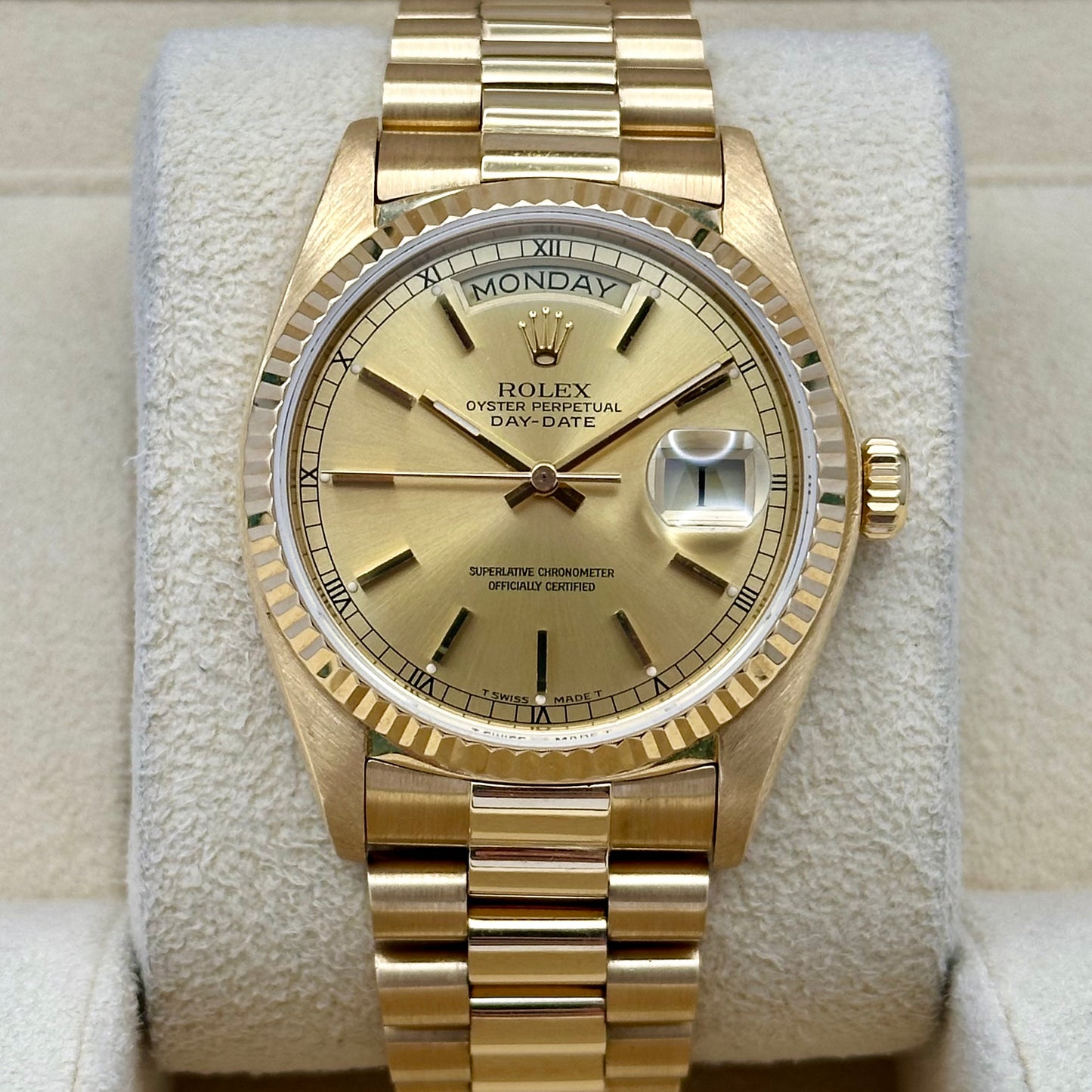 Day-Date 36 Champagne Stick 18K Yellow Gold Ref 18038