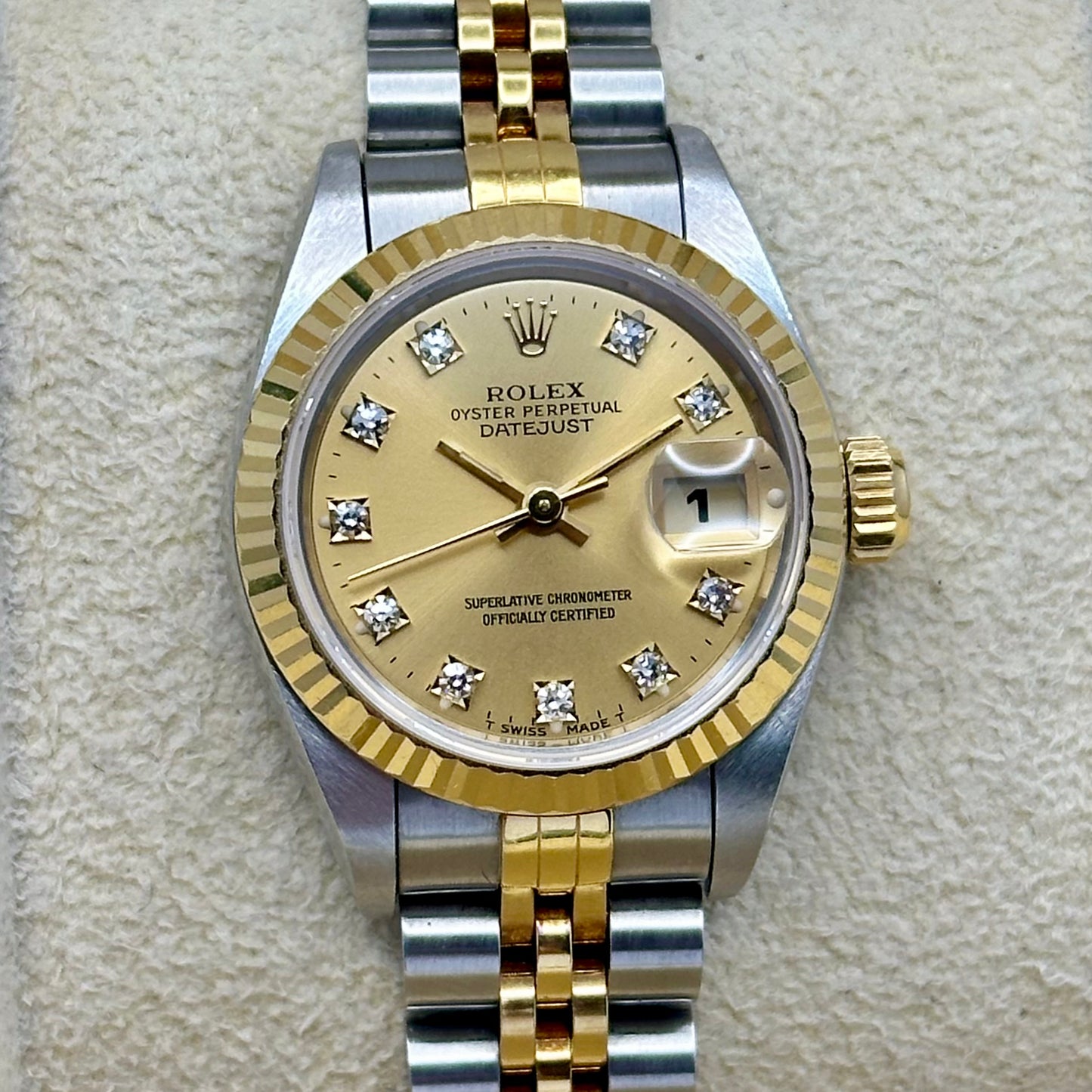 Lady-Datejust 26 Champagne Diamond Ref 69173G