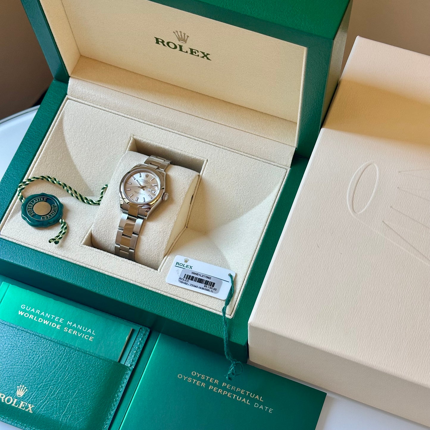 Lady-Datejust 28 Silver Sunburst Dial Ref 279160 2021