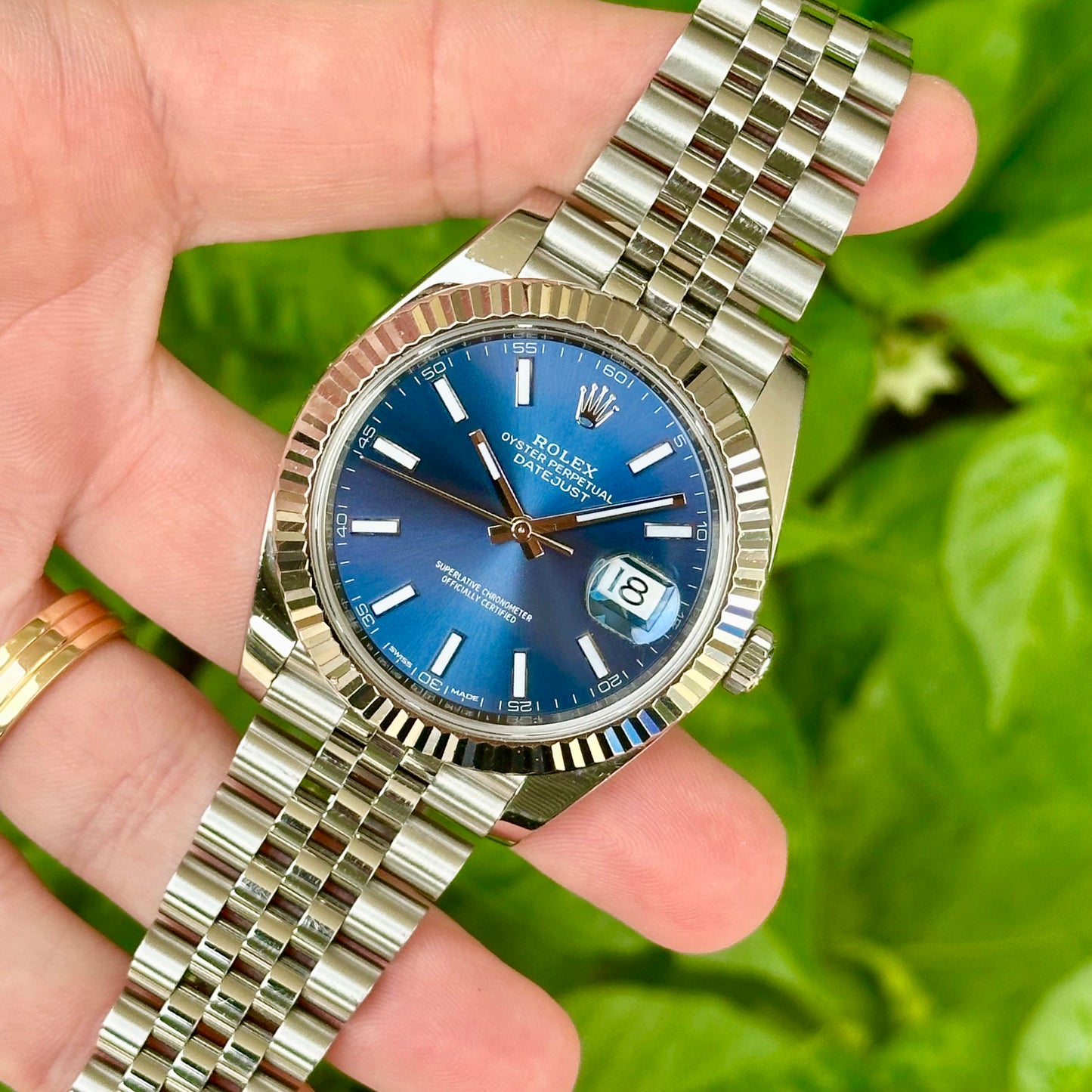 Datejust 41 Sunburst Blue Ref 126334 2018