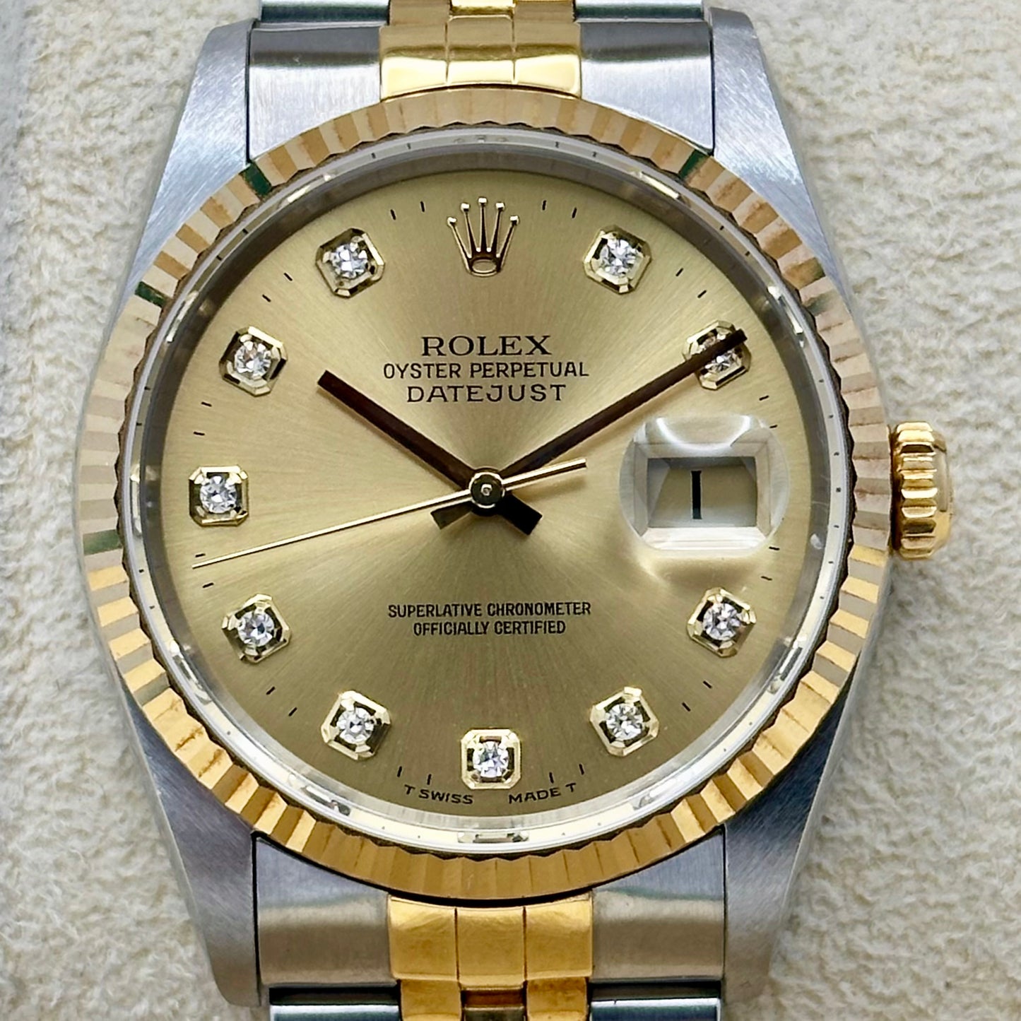 Datejust 36 Champagne Big Diamond Ref 16233 2000