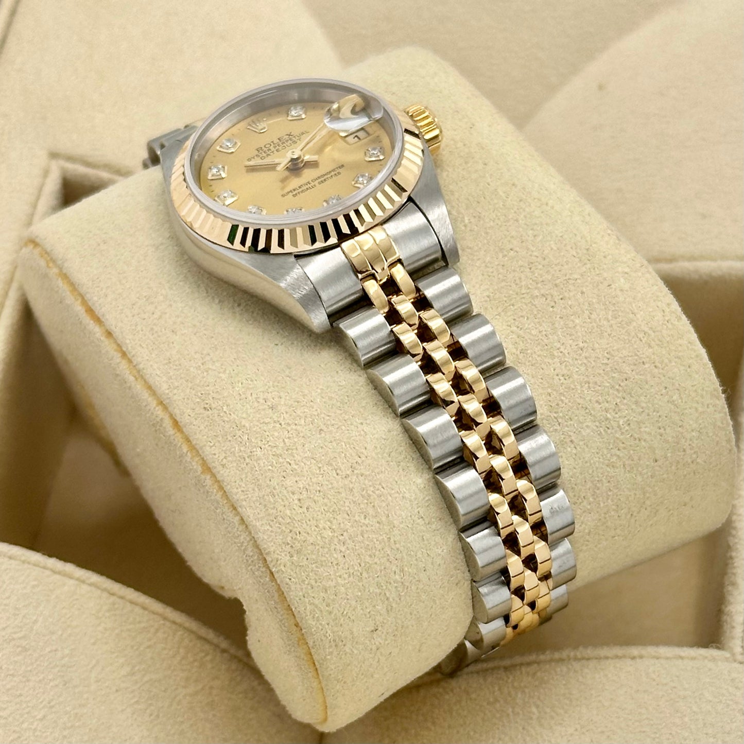 Lady-Datejust 26 Champagne Big Diamond Ref 79173 2000