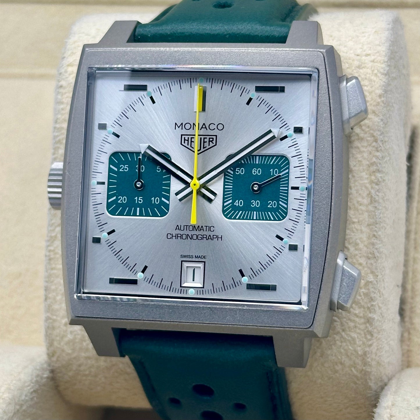 Monaco Chronograph Titanium Racing Green Limited Edition Ref CAW218E.FC6565 2024