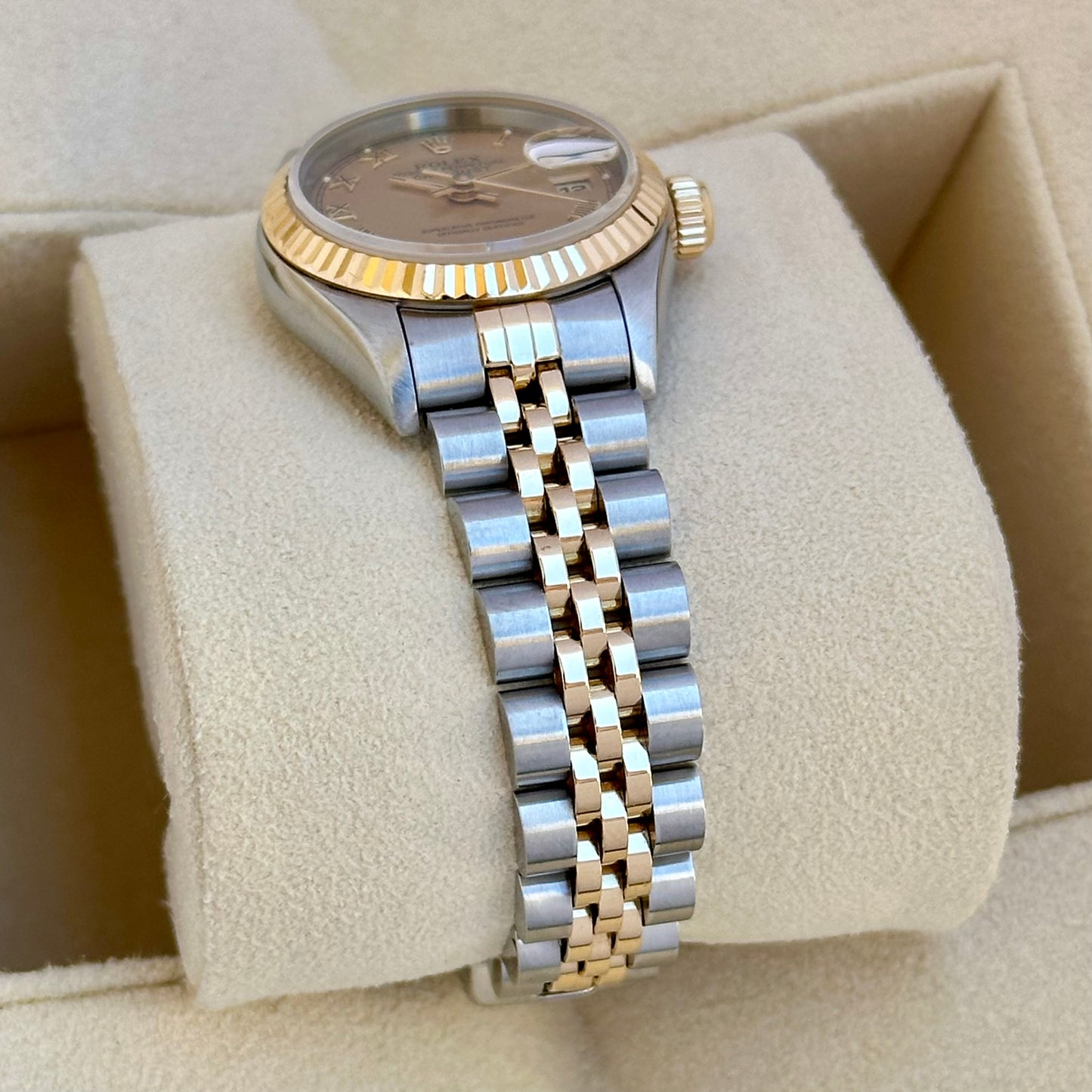 Lady-Datejust 26 Two Tone Champagne Romans Ref 69173 1995