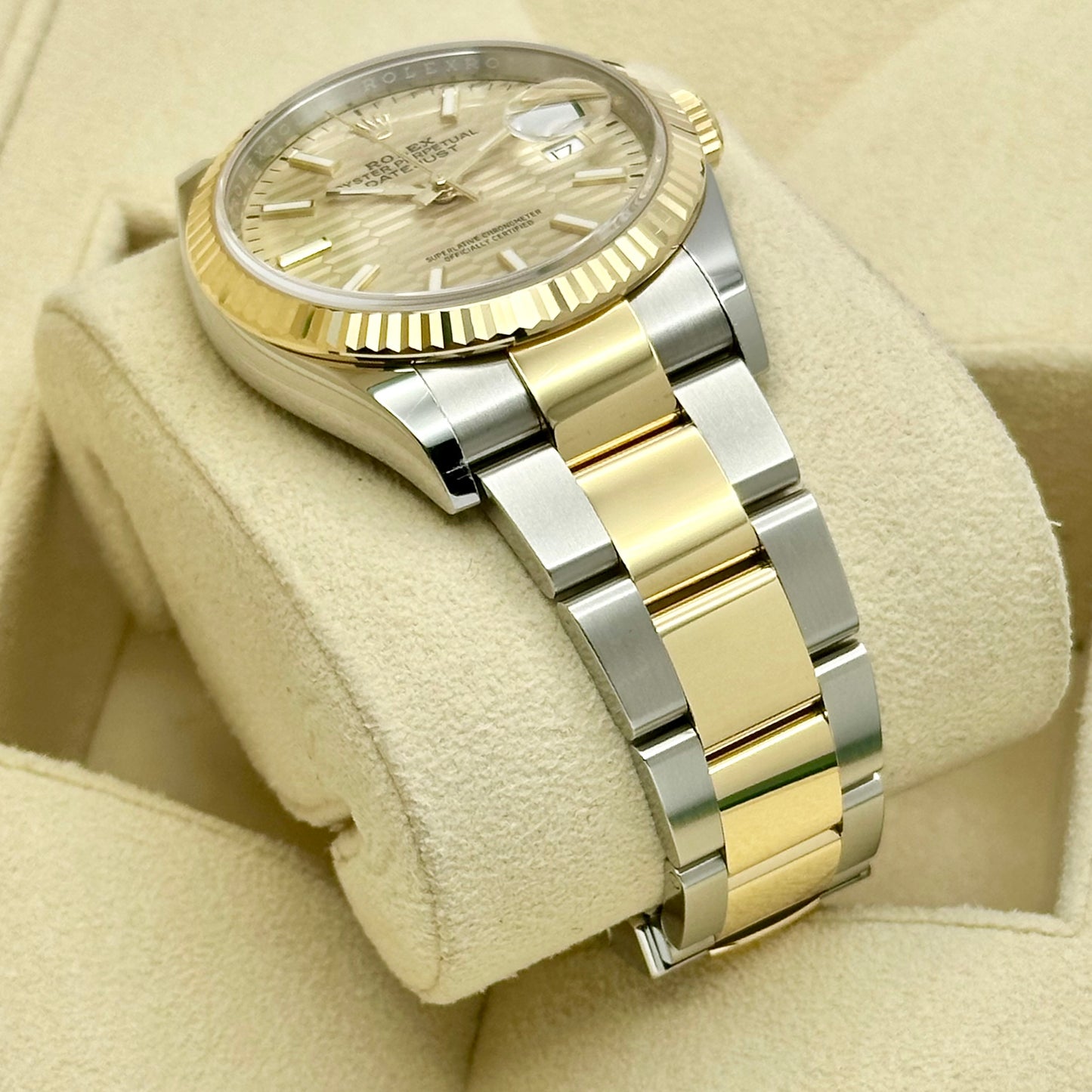 Datejust 36 Two Tone Champagne Fluted Motif Ref 126233 2024