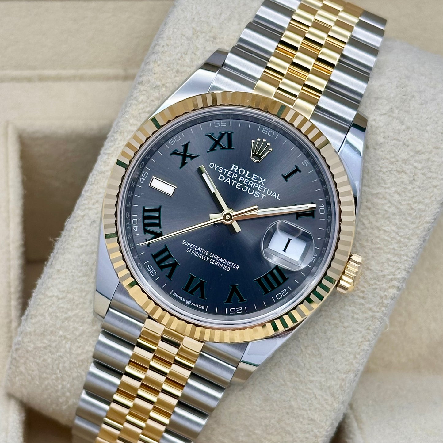 Datejust 36 Wimbledon 18K Yellow Gold Ref 126233 2025
