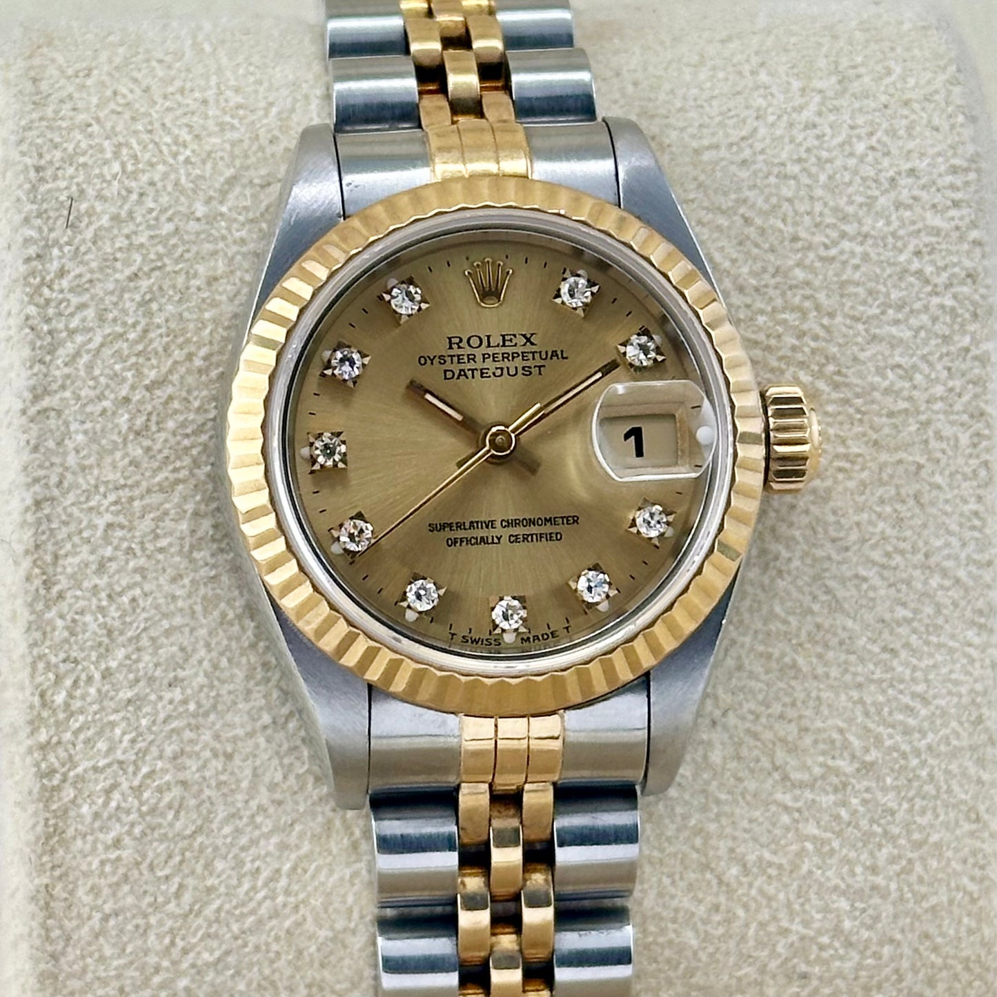 Lady-Datejust 26 Champagne Diamond Ref 69173G