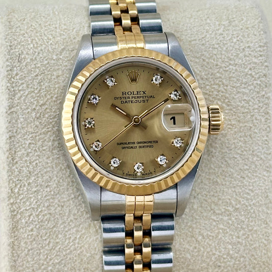 Lady-Datejust 26 Champagne Diamond Ref 69173G