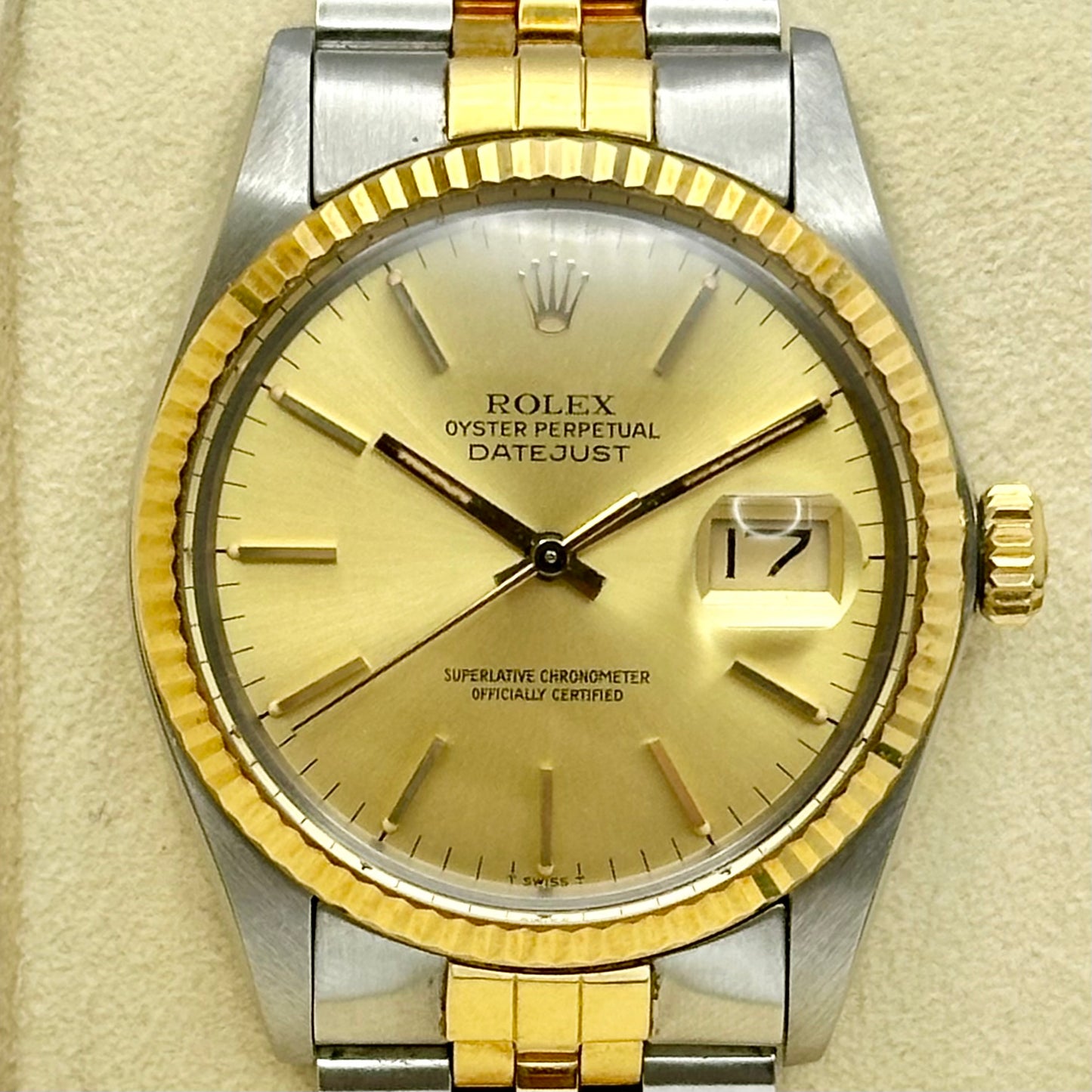 Datejust 36 Champagne Two Tone Ref 16013 1986