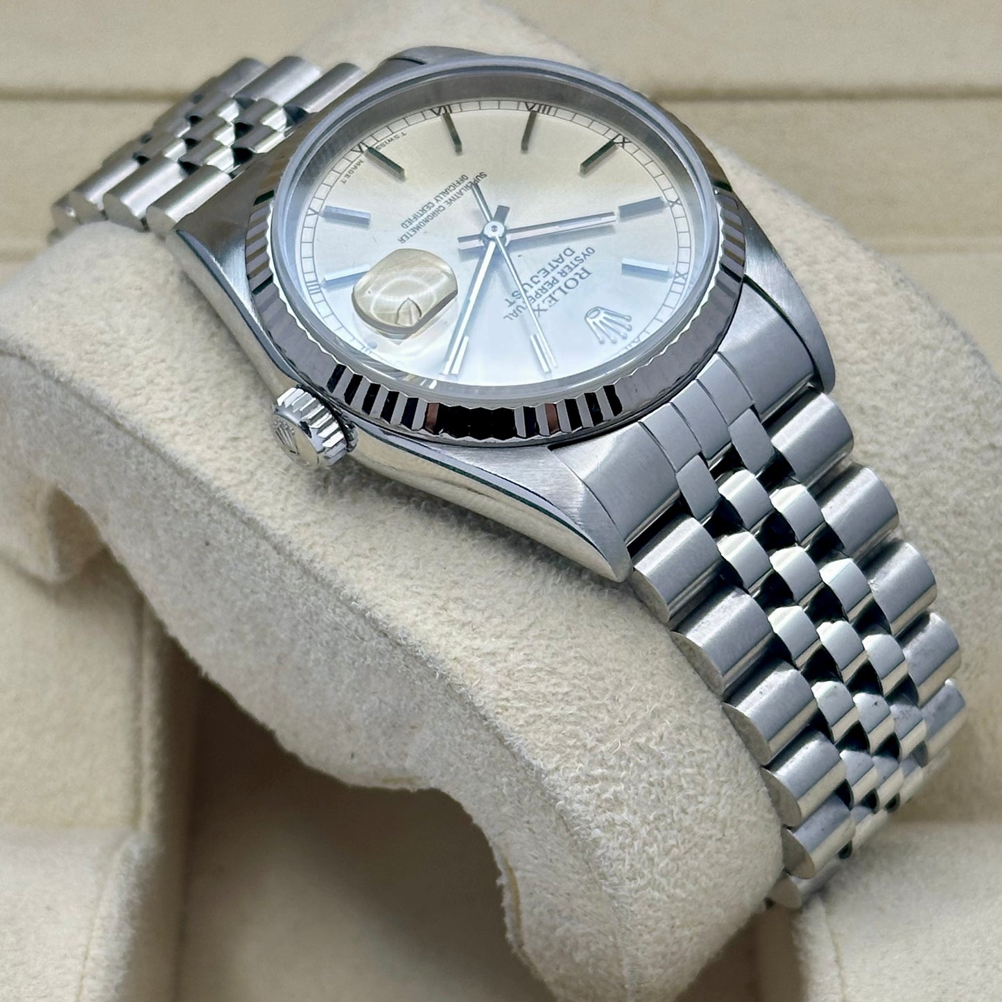 Datejust 36 Sunburst Silver Ref 16234 1996