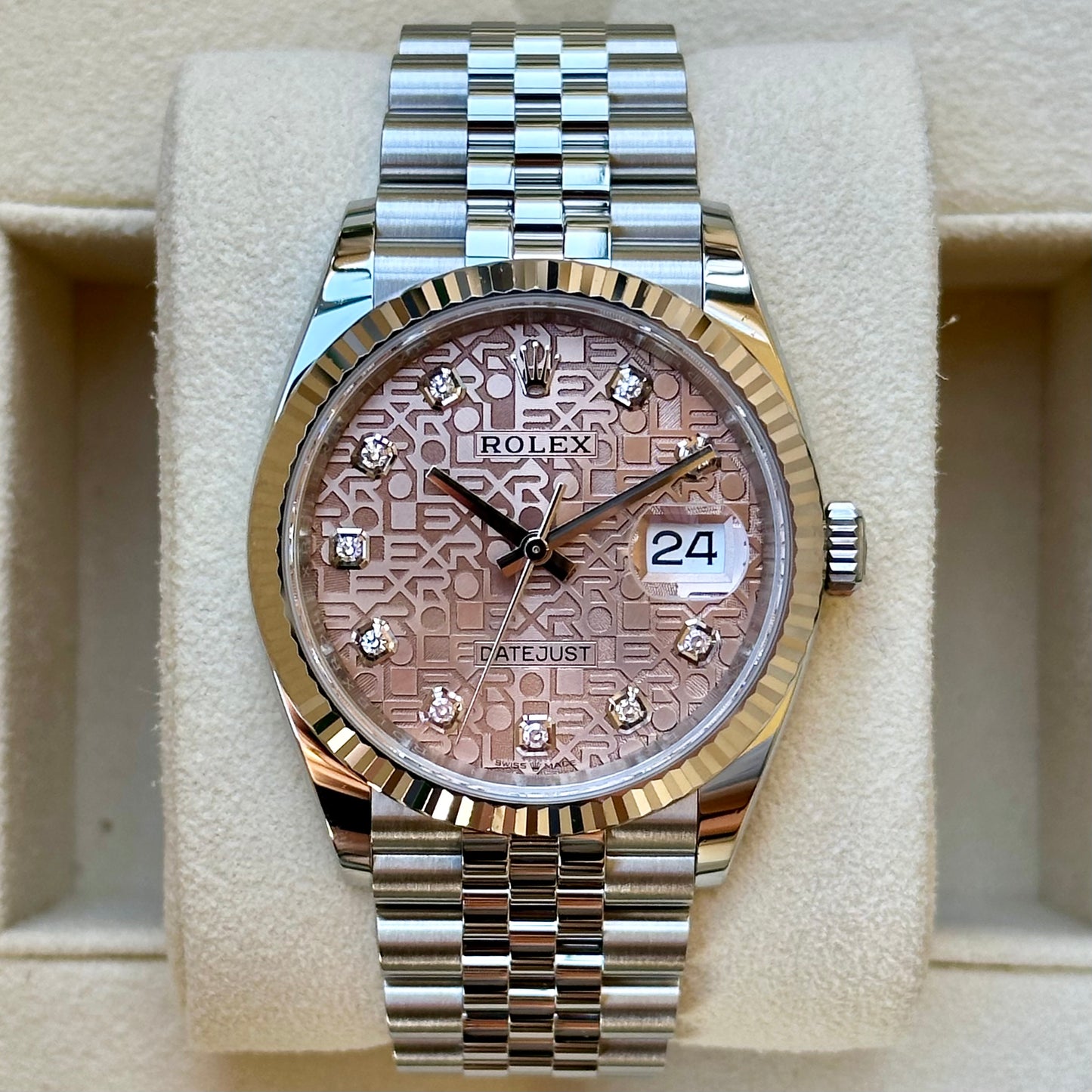 Datejust 36 Pink Diamond Anniversary Dial Ref 126234 2020