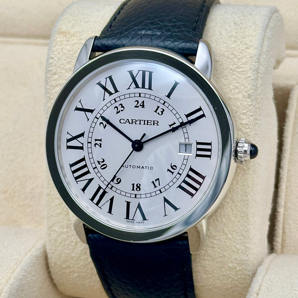 Ronde Solo De Cartier XL Automatic White Romans Ref WSRN0022 2021