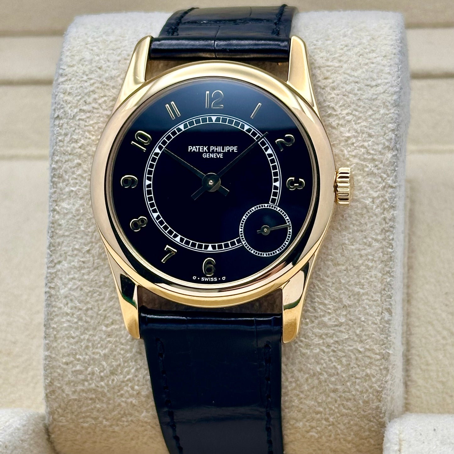 (ON HOLD) Calatrava Black Dial 18K Yellow Gold Ref 5000J-001