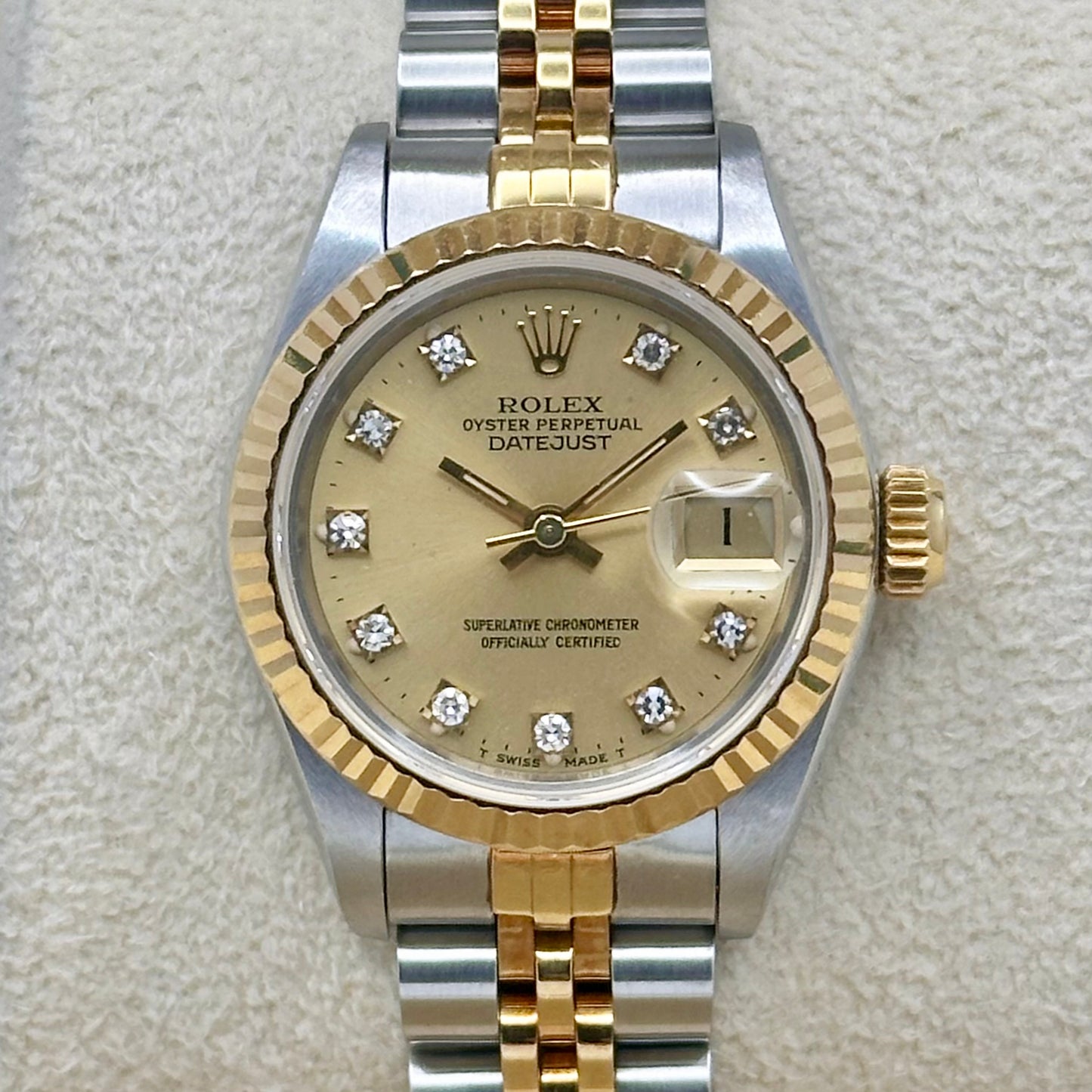 Lady-Datejust 26 Champagne Diamond Ref 69173 1988