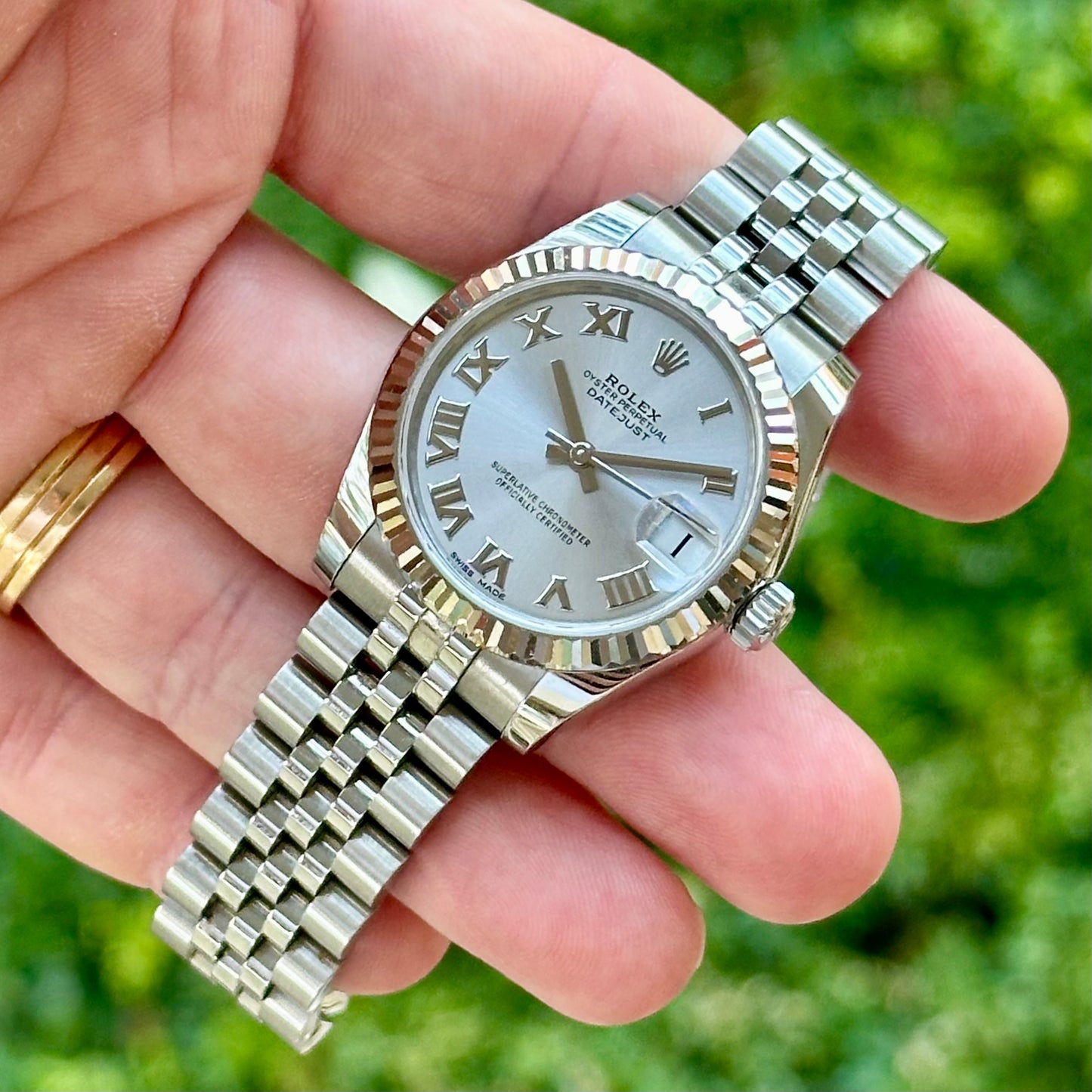 Datejust 31 Silver Romans 18K White Gold Ref 178274 2018