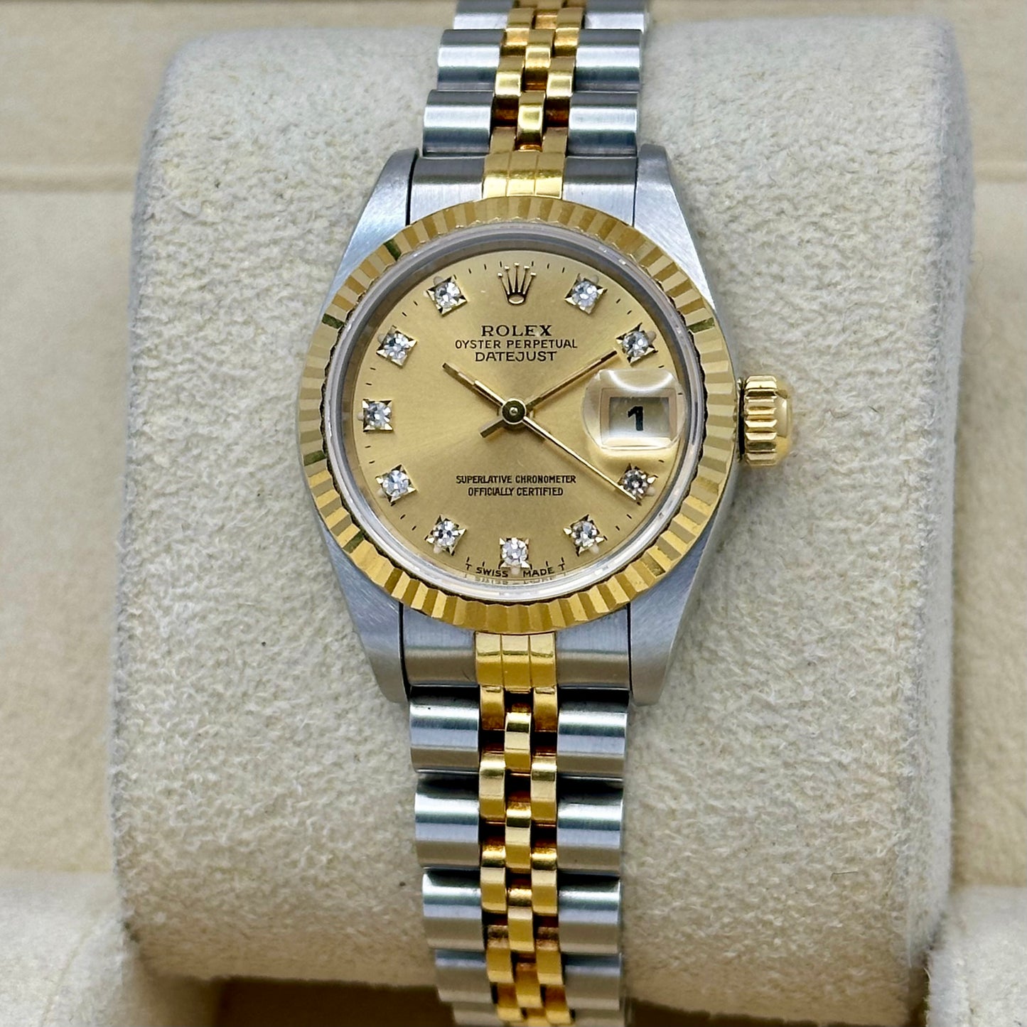 Lady-Datejust 26 Champagne Diamond Ref 69173G