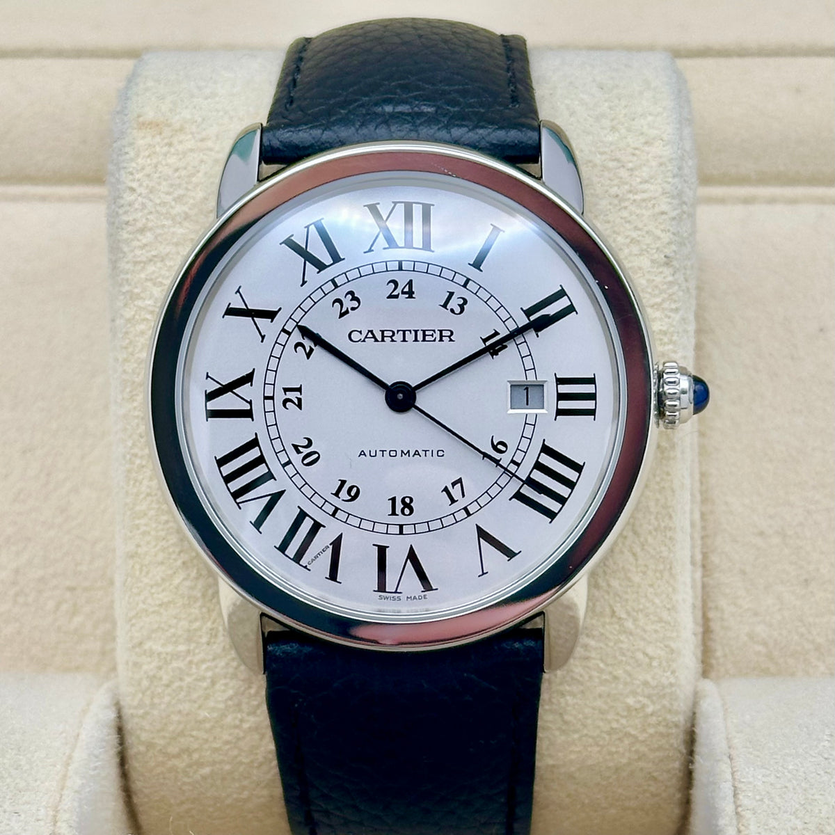 Ronde Solo De Cartier XL Automatic White Romans Ref WSRN0022 2021