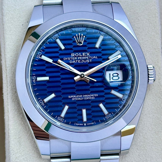 Datejust 41 Motif Blue Ref 126300 2023