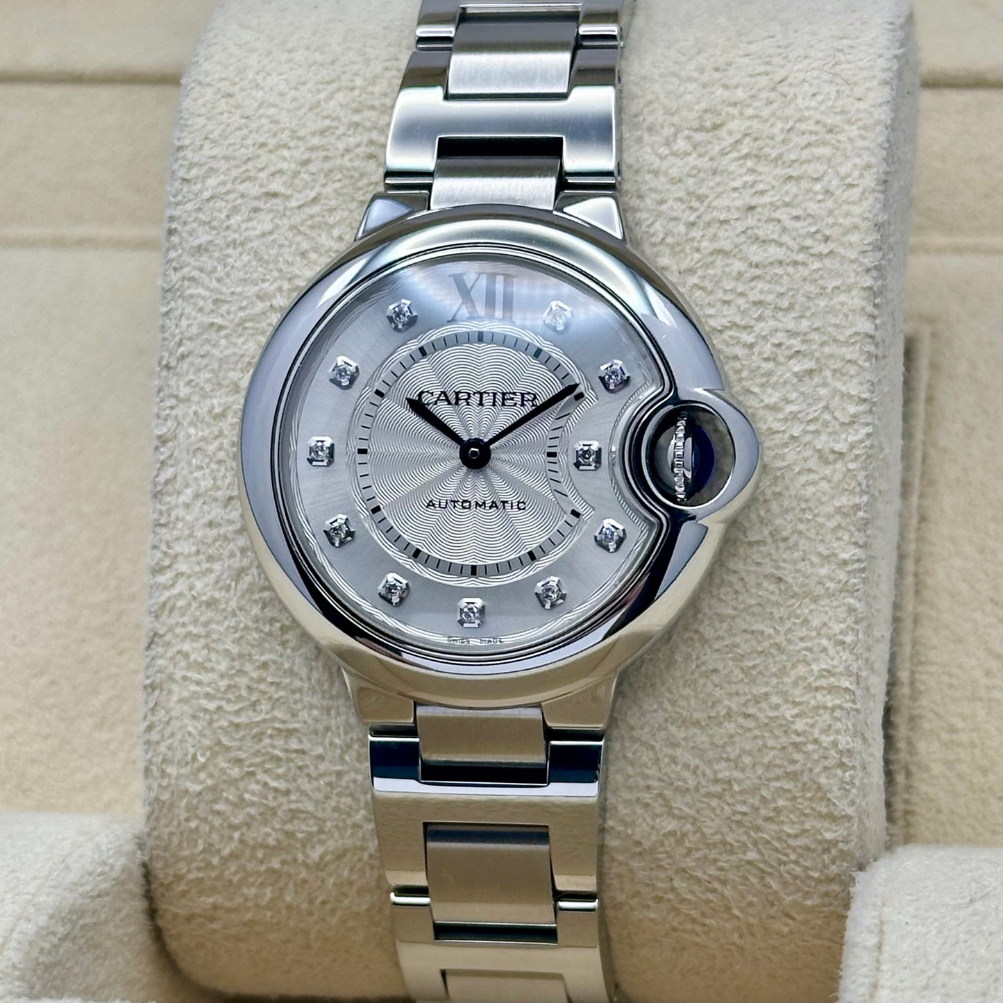 Ballon Bleu De Cartier Silver Guilloché Diamond Dial Ref W4BB0021 2022