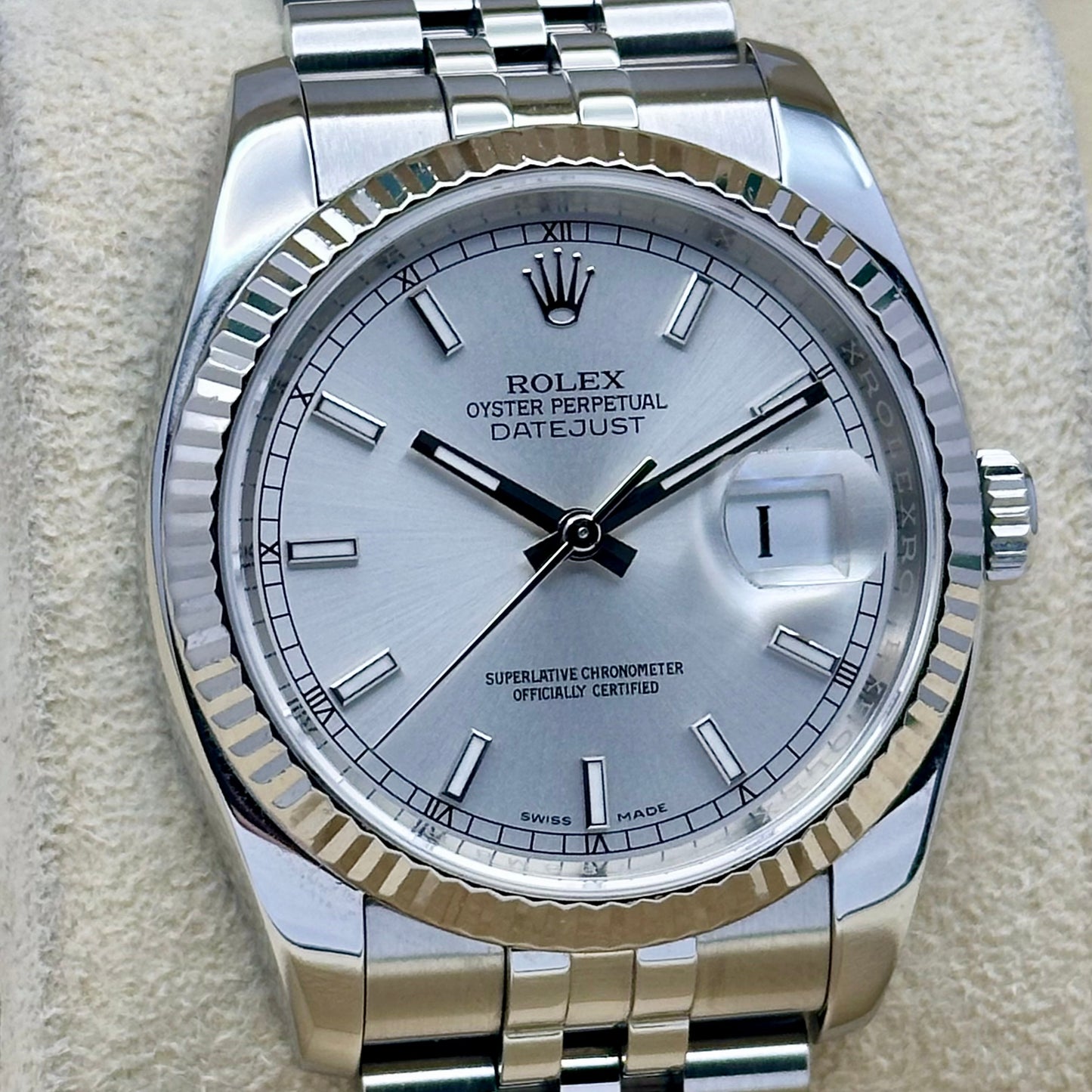 Datejust 36 Sunburst Silver Ref 116234 2016