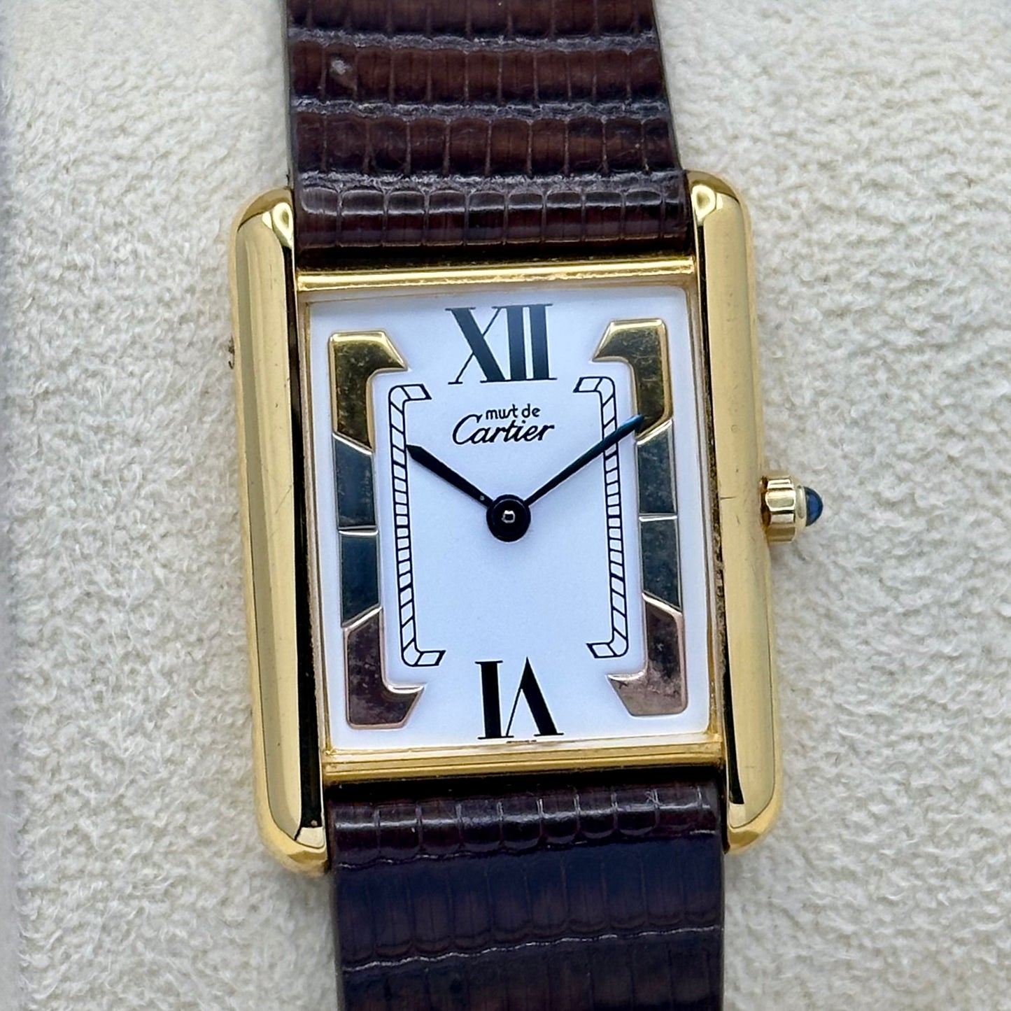 Tank Must Vermeil Large Trinity Dial Ref 6 81006 1990