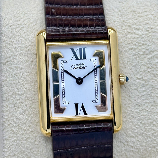 Tank Must Vermeil Large Trinity Dial Ref 6 81006 1990